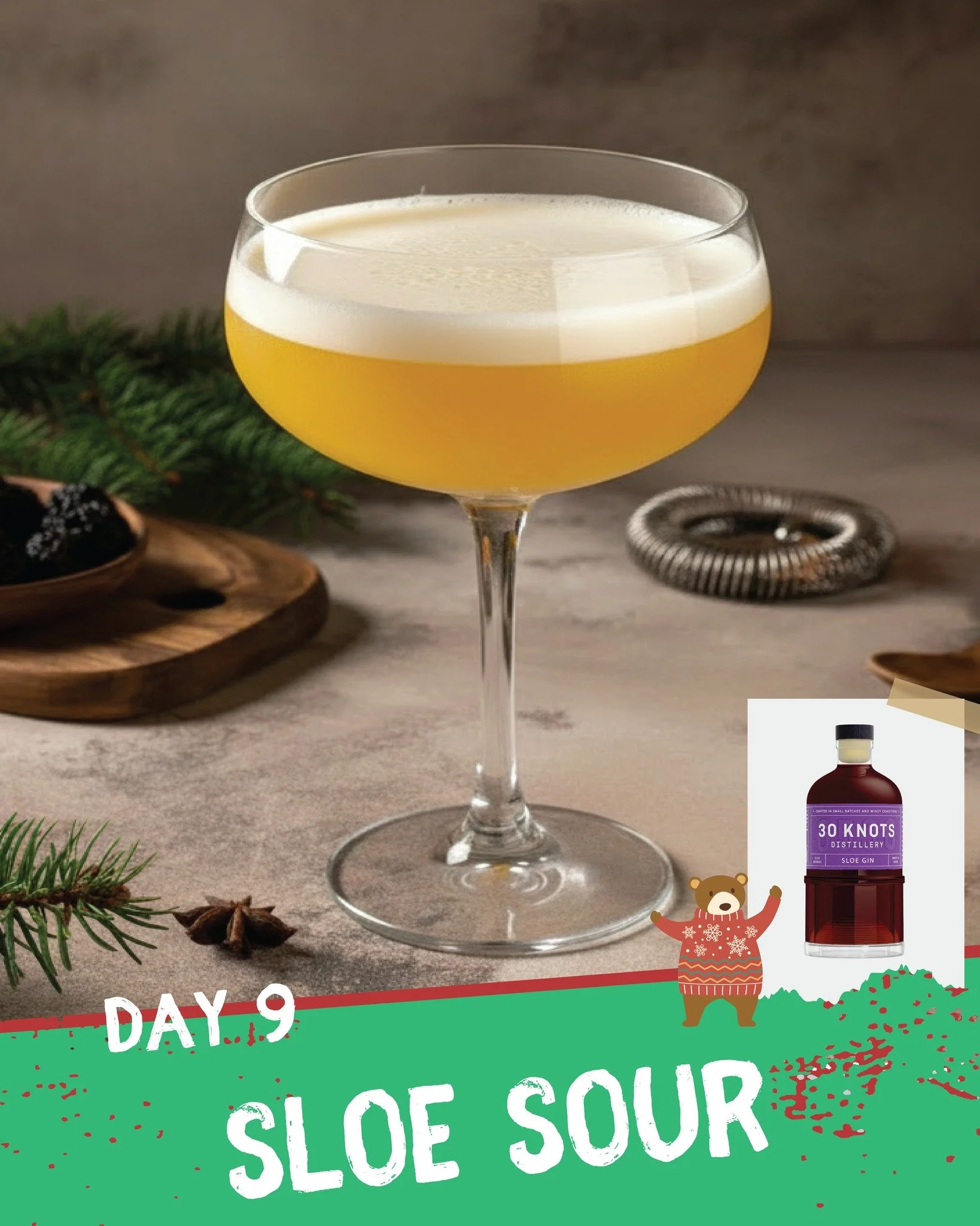 🎄 Day 9 in our Christmas Countdown &ndash; Sloe Sour 🎄

Today&rsquo;s Christmas Countdown recipe is a little tart, a little sweet, and very, very easy to sip. Our Sloe Sour shows off those rich berry notes with a bright citrus lift &mdash; perfect 