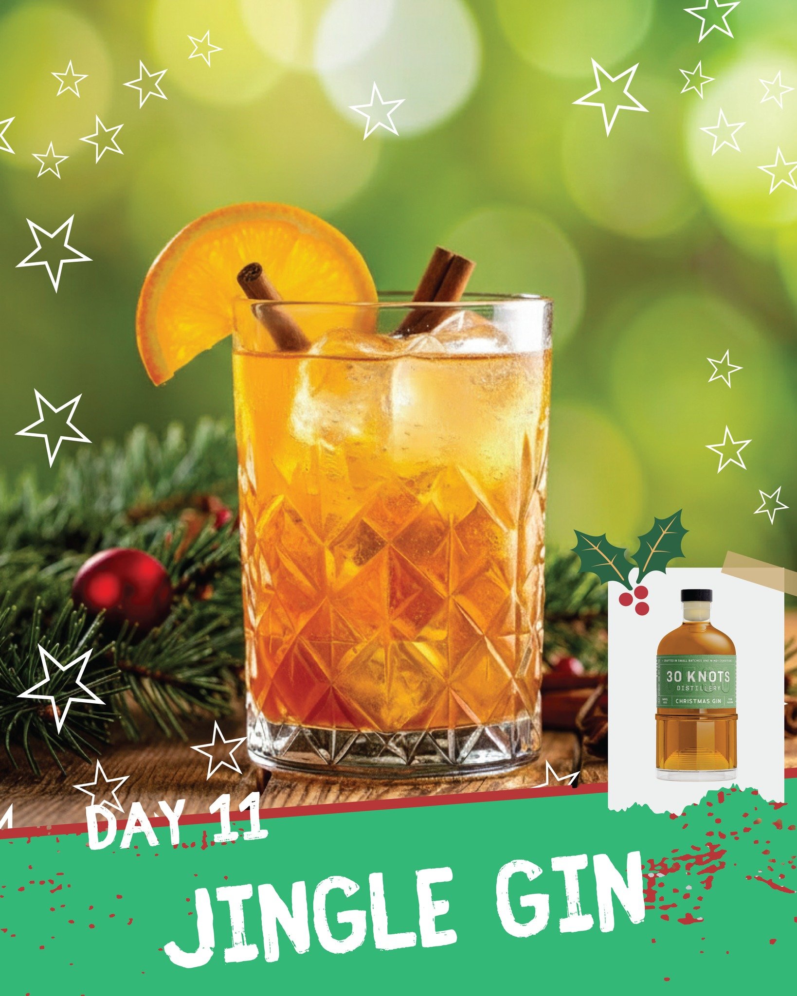 🎄 Day 11 in our Christmas Countdown &ndash; Jingle Gin 🎄

Meet Jingle Gin &mdash; our festive take on a classic Collins, starring the rich, spiced notes of our 30 Knots Christmas Gin.

It&rsquo;s bright, bubbly, and just the right amount of Christm