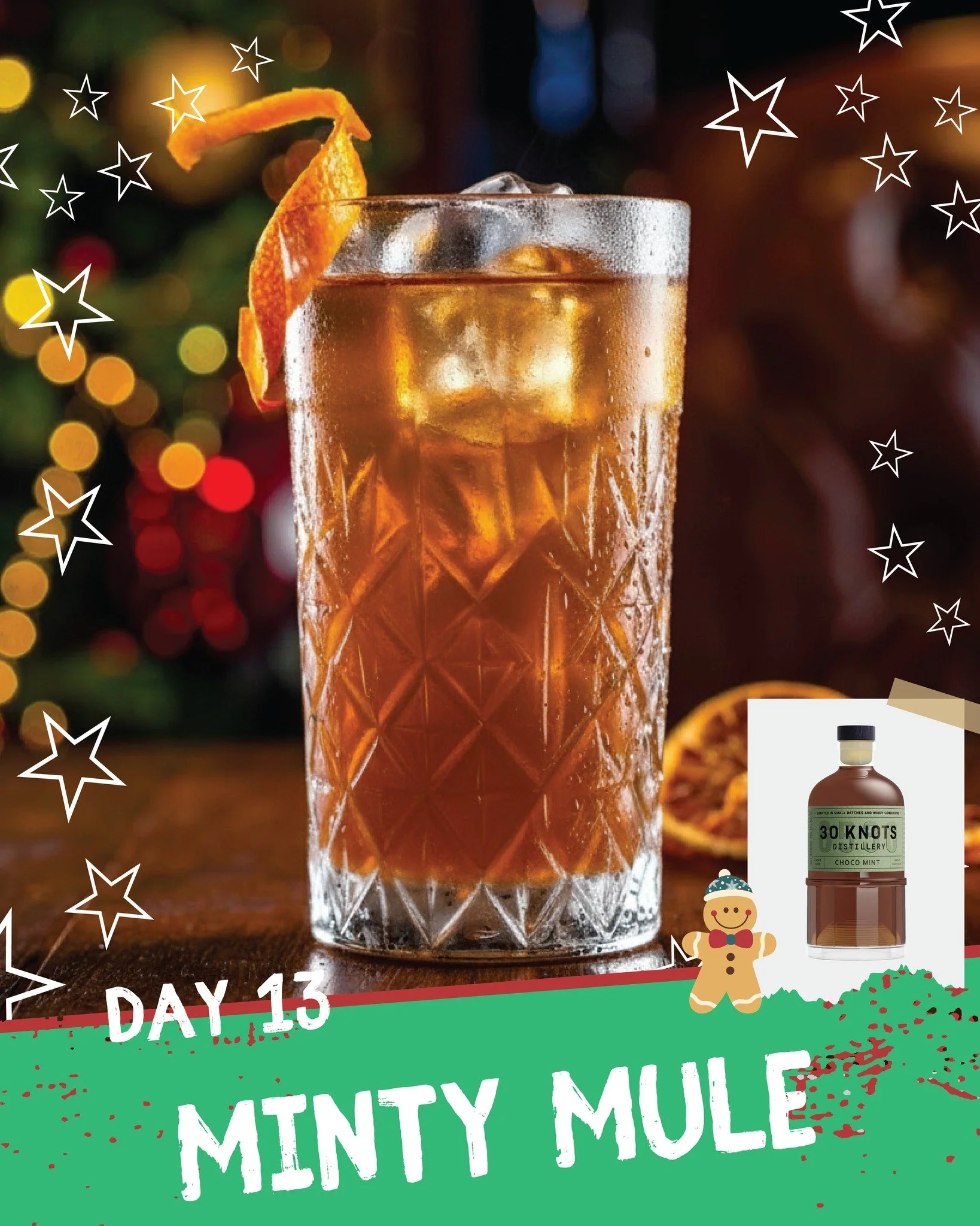 🍃 Day 13 in our Christmas Countdown &ndash; Minty Mule

Time to mix it up with a cool, chocolatey spin on a classic mule. Our Choco Mint Liqueur brings rich cocoa and fresh mint together with a zing of lime and ginger beer &mdash; all in one glass.
