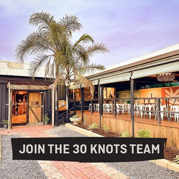 Join the 30 Knots Crew 🌊

Passionate about great customer service?
Reliable?
Keen for weekend work?
Bring a can-do attitude?

We&rsquo;re looking for casual bar staff to help during busy weekends and occasional evening private events.

Bar experienc
