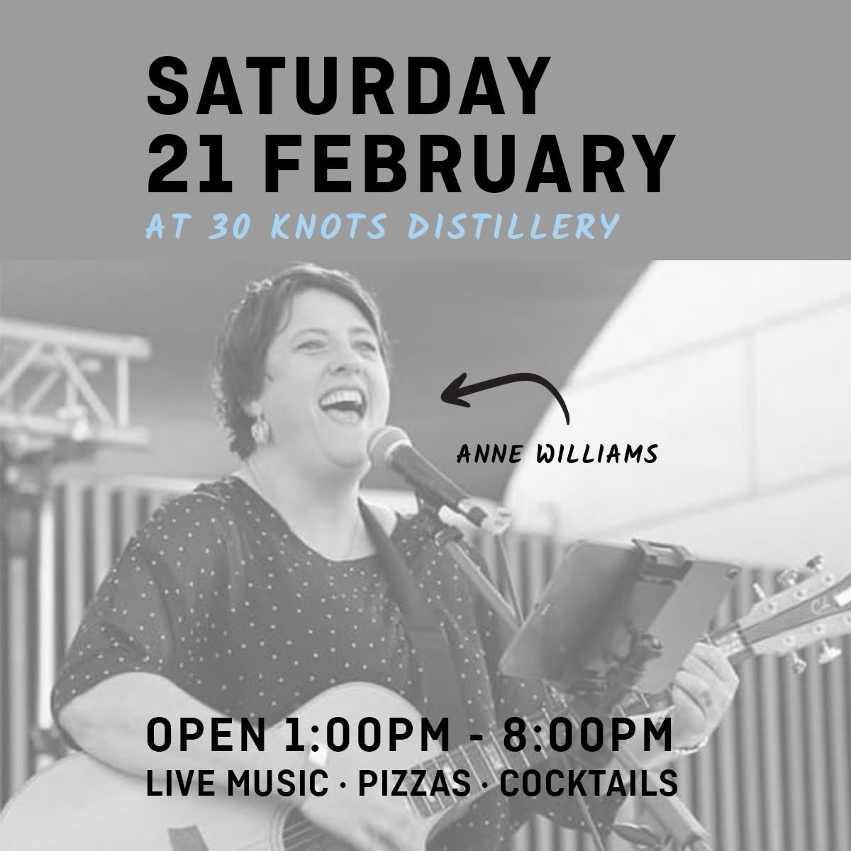 Sunset Sips &amp; Live Music.

Saturday 21 February &mdash; we&rsquo;re staying open late.

We&rsquo;re making the most of these warm summer days and stretching things out until 8pm.

🎶 Anne Williams live on the deck from 4pm
🍴 Kitchen open all day