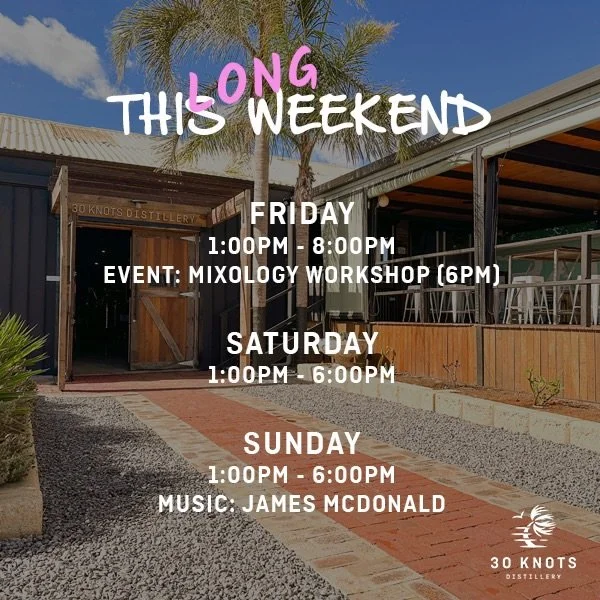 Long weekend loading 🙌

Friday&rsquo;s Mixology Workshop is sold out &mdash; thank you.

We&rsquo;ve also got live music lined up for Sunday with James McDonald.🎶

To be completely honest, its been very quiet around the distillery. Because of that,