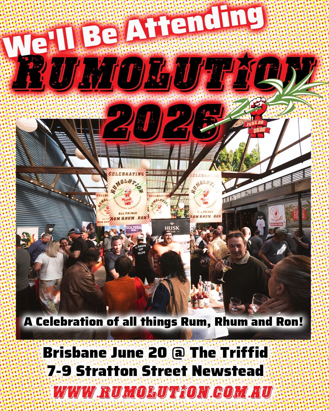 Muz is getting excited to head to his first Rumolution in Brisbane on Saturday 20 June!

If you love rum, this is the festival for you. Rumolution brings together some of the best rum producers from across Australia and beyond for a day dedicated to 