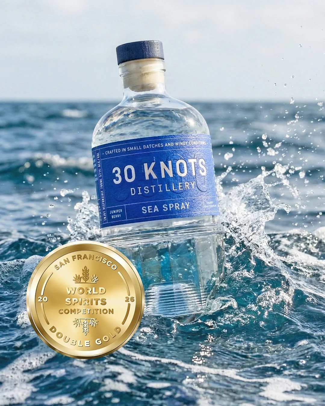 Big news from across the seas.

Our Sea Spray Gin has been awarded Double Gold at the prestigious San Francisco World Spirits Competition.

Double Gold is only awarded when every judge on the panel gives a spirit a Gold medal rating in a blind tastin