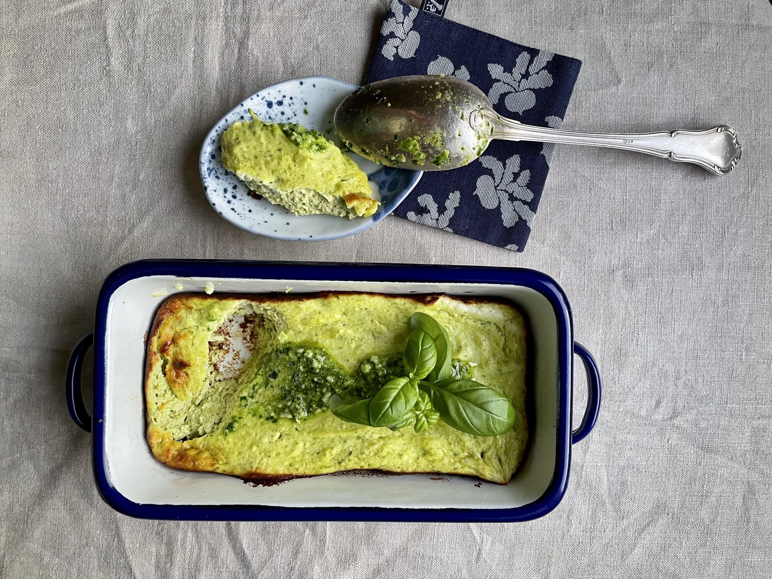 Sformato di ricotta al basilico 