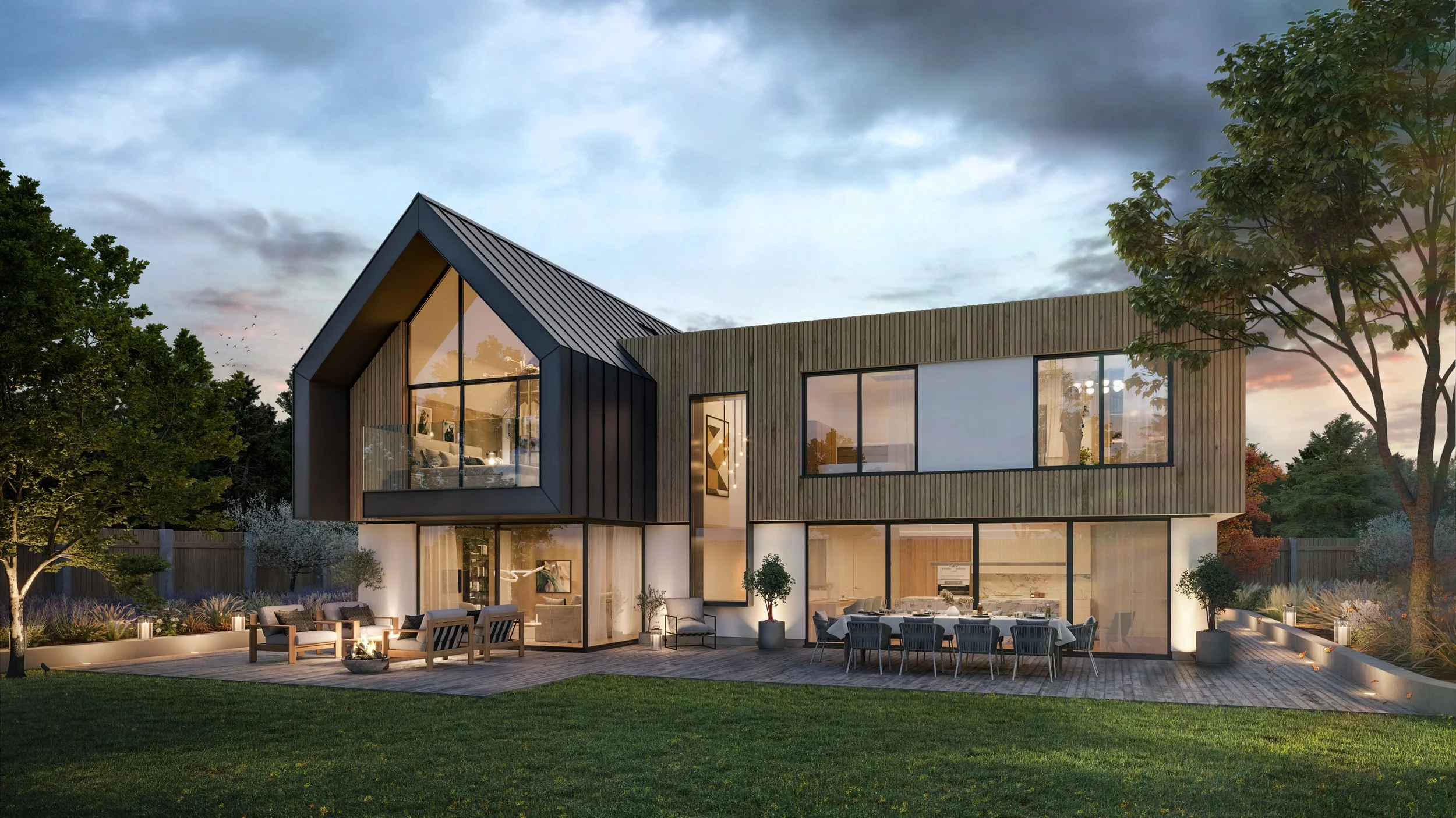 Remodelled Cheltenham home with open-plan living spaces connecting to the garden