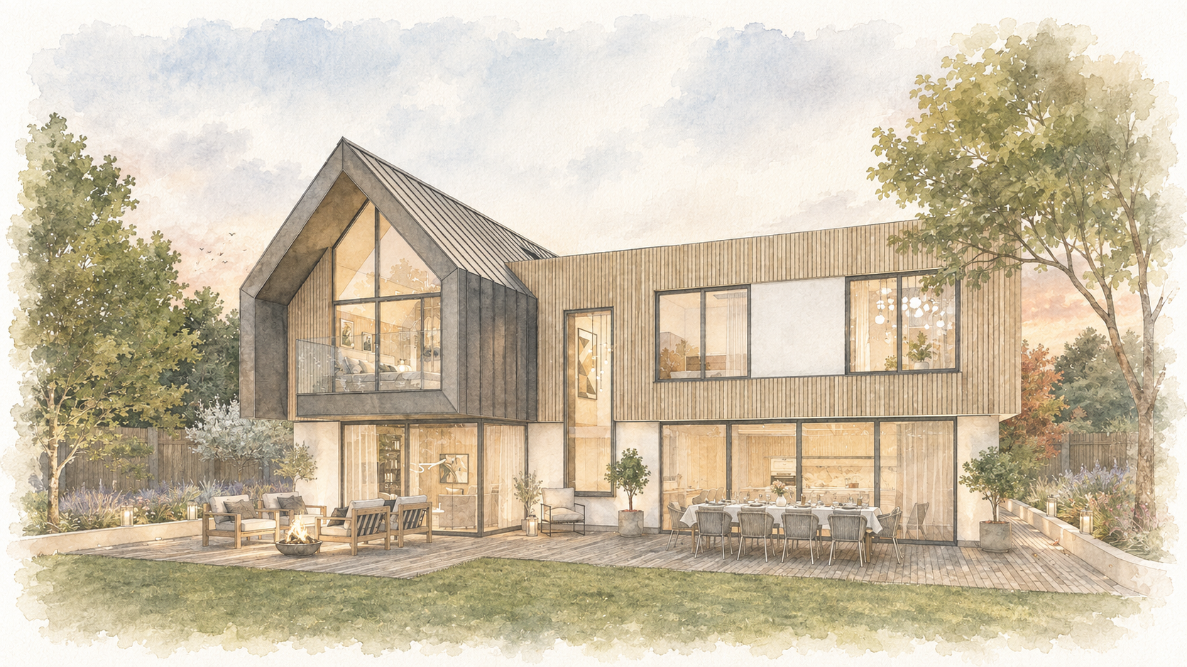 Whole-house remodelling and contemporary extension in Cheltenham by Arkipad Architects