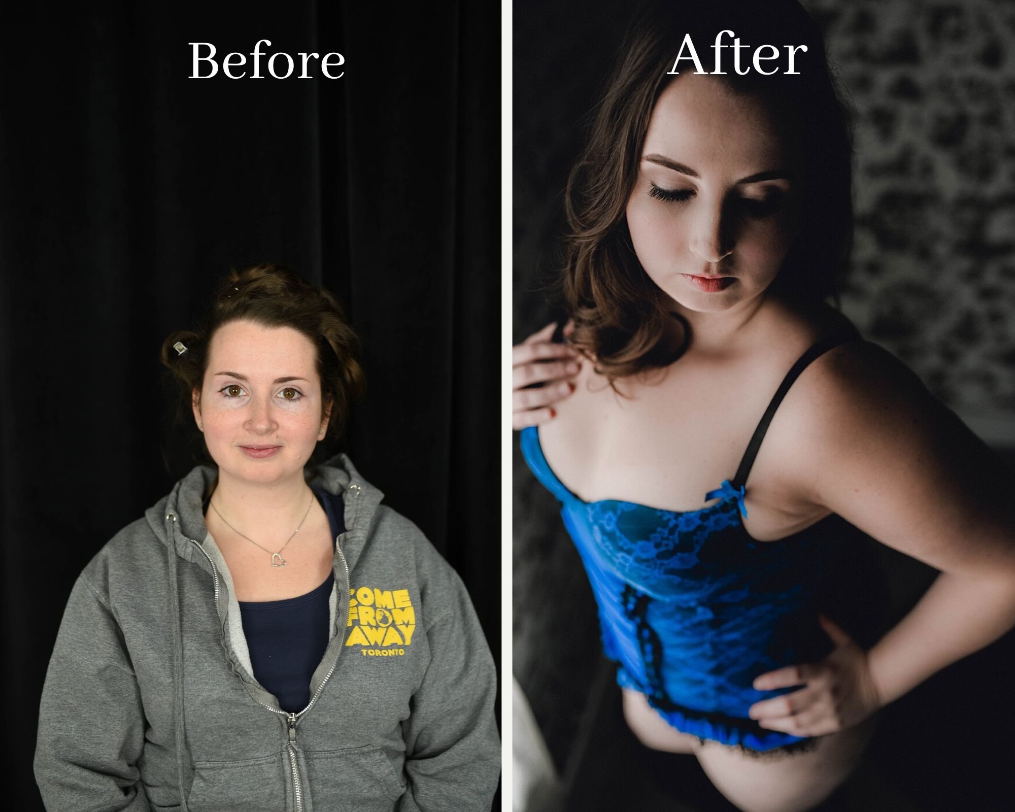 Boudoir photos before and afters 