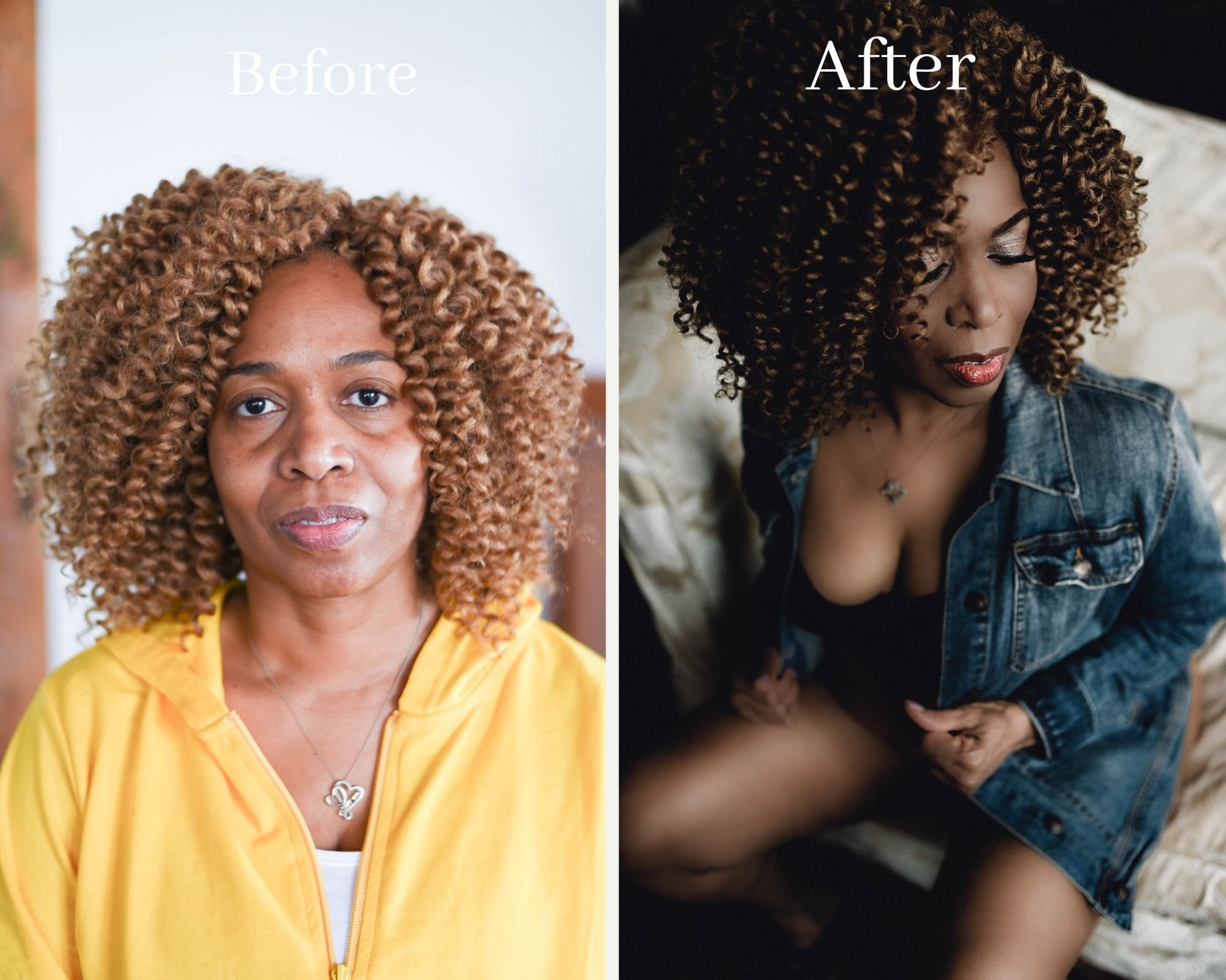 Boudoir photography before and after photos 