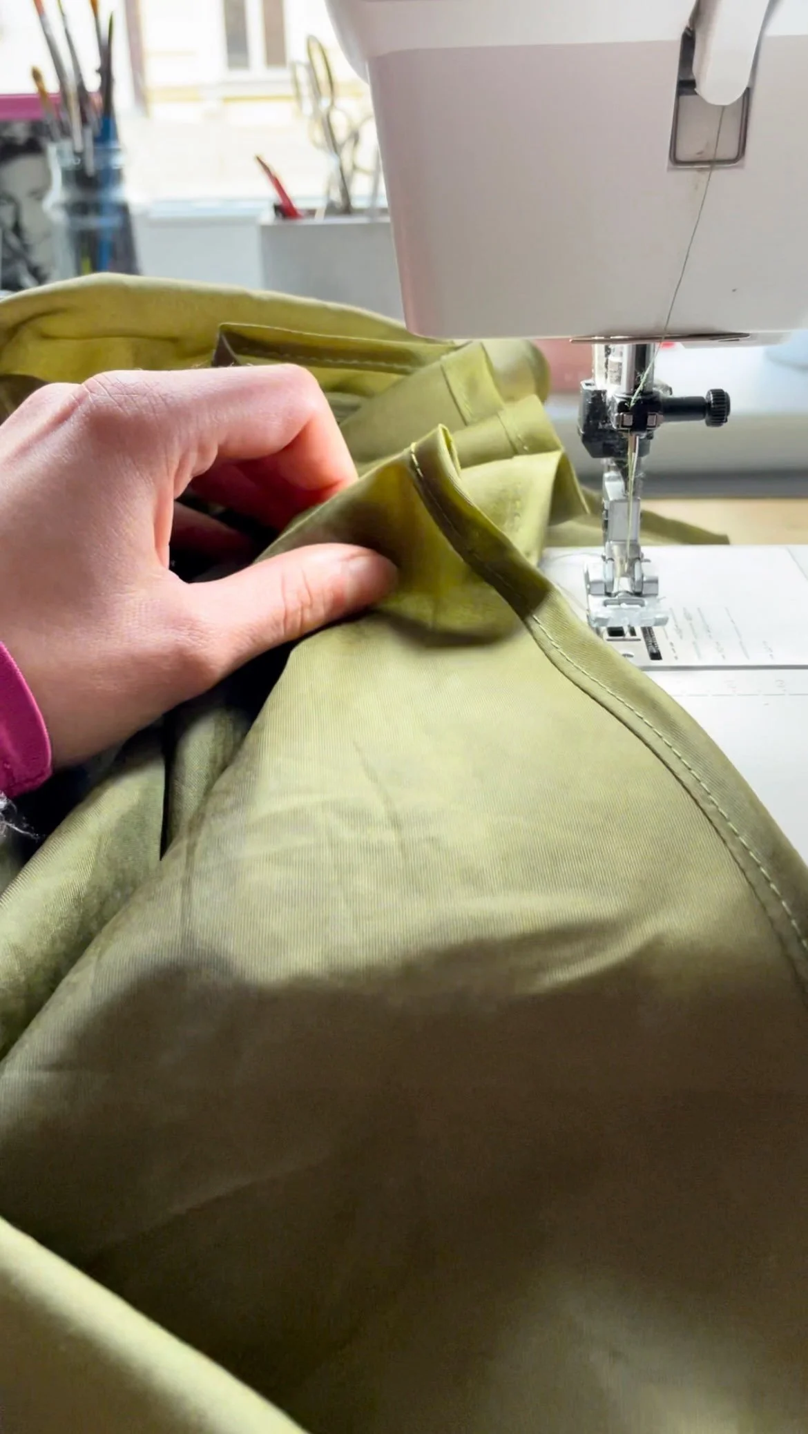 Sewing Process with Parachute Fabric