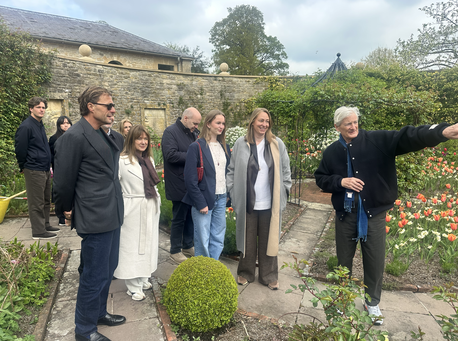 Our group in Deirdre's tulipe garden 