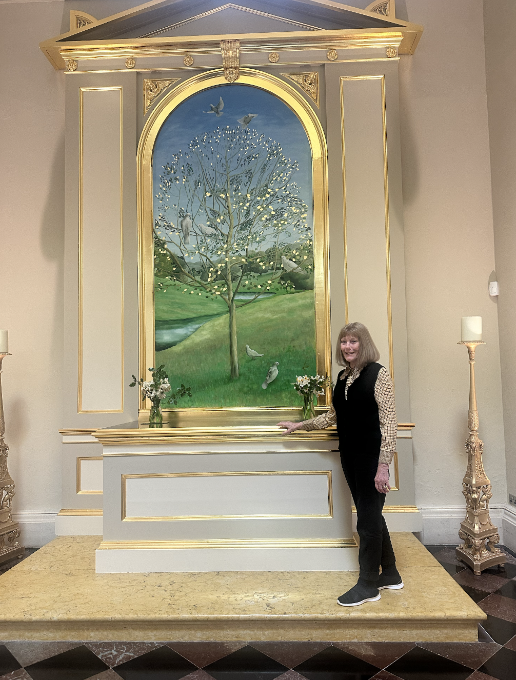 Deirdre's painting in the Dodington chapel