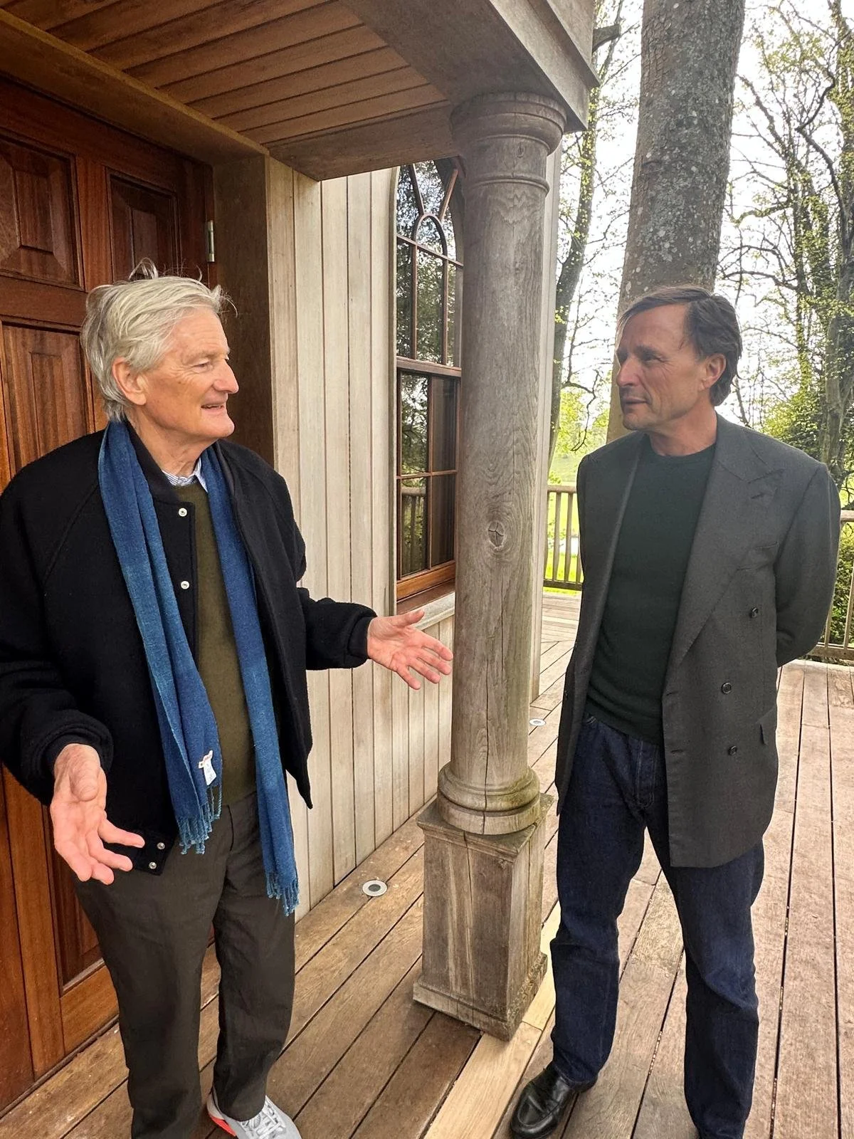 James and Hubert in conversation