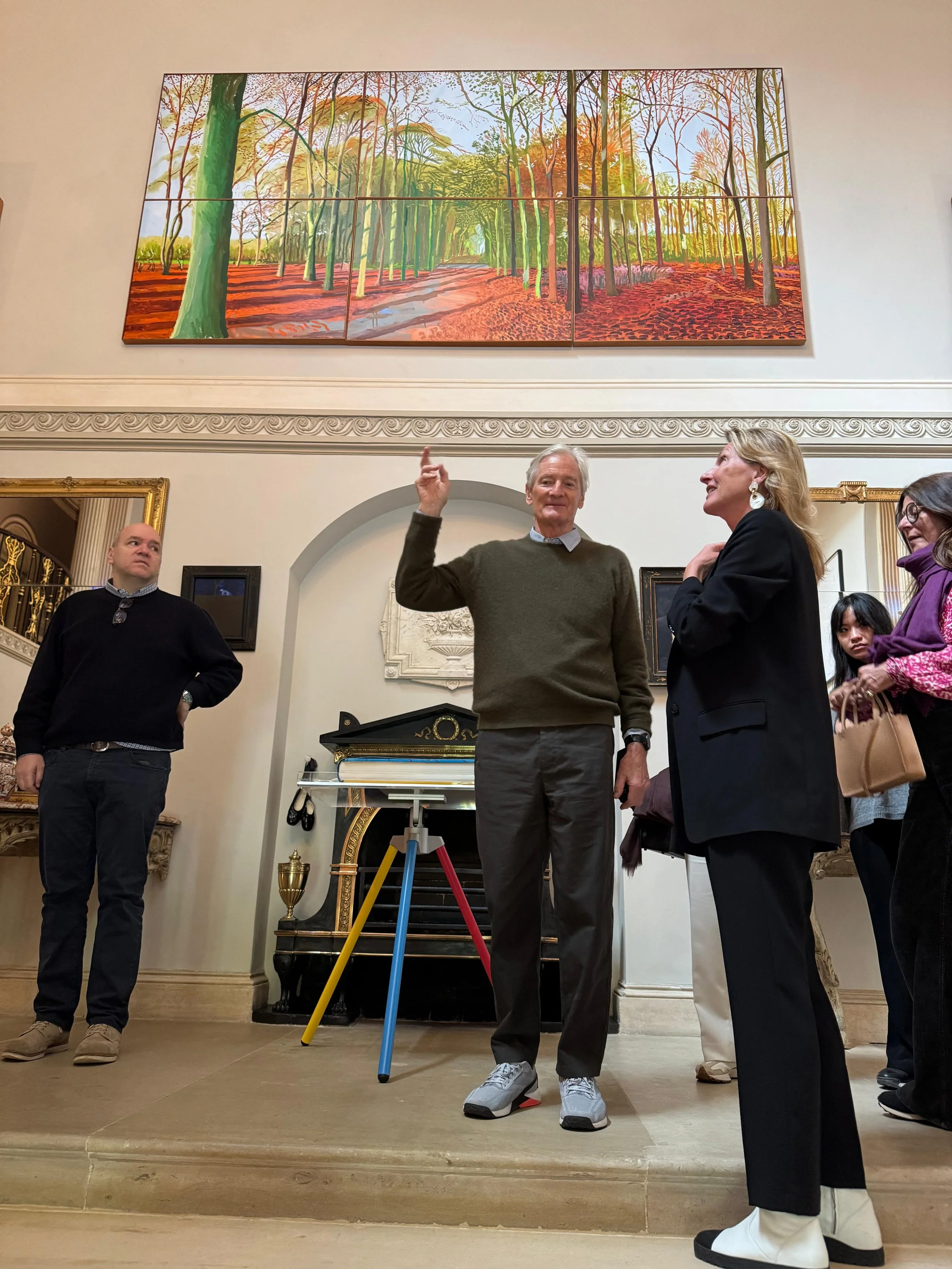 James showing us his Hockney landscape