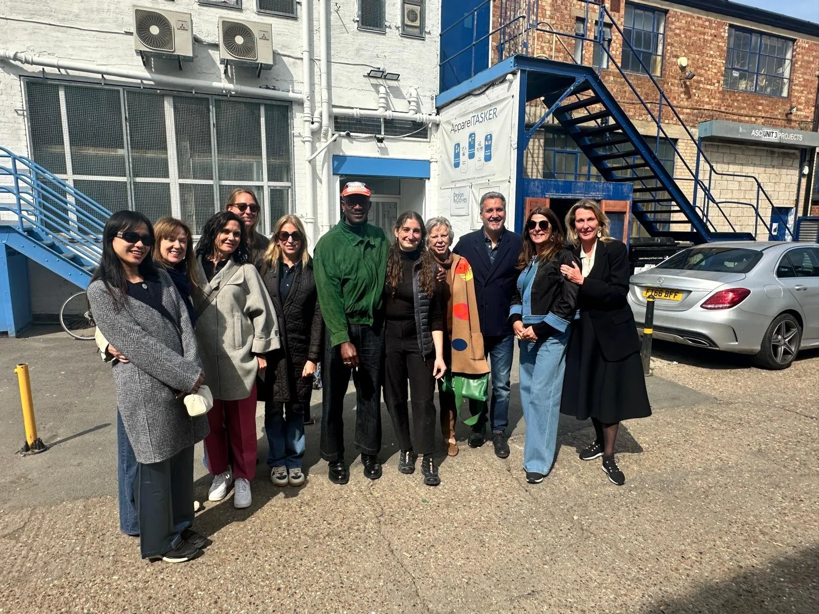 The group and the artists in front of Limehouse