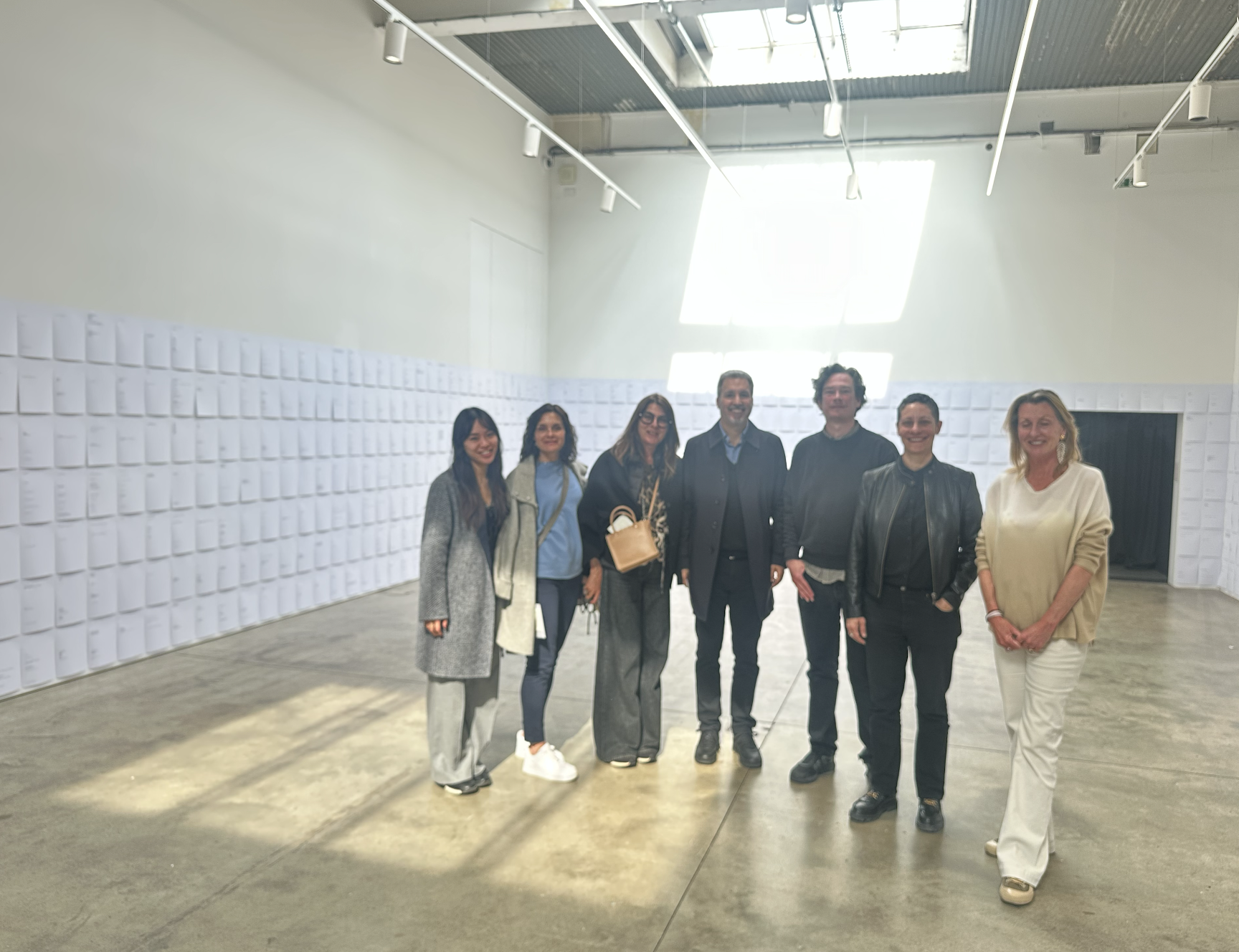 Our group inside of her installation 