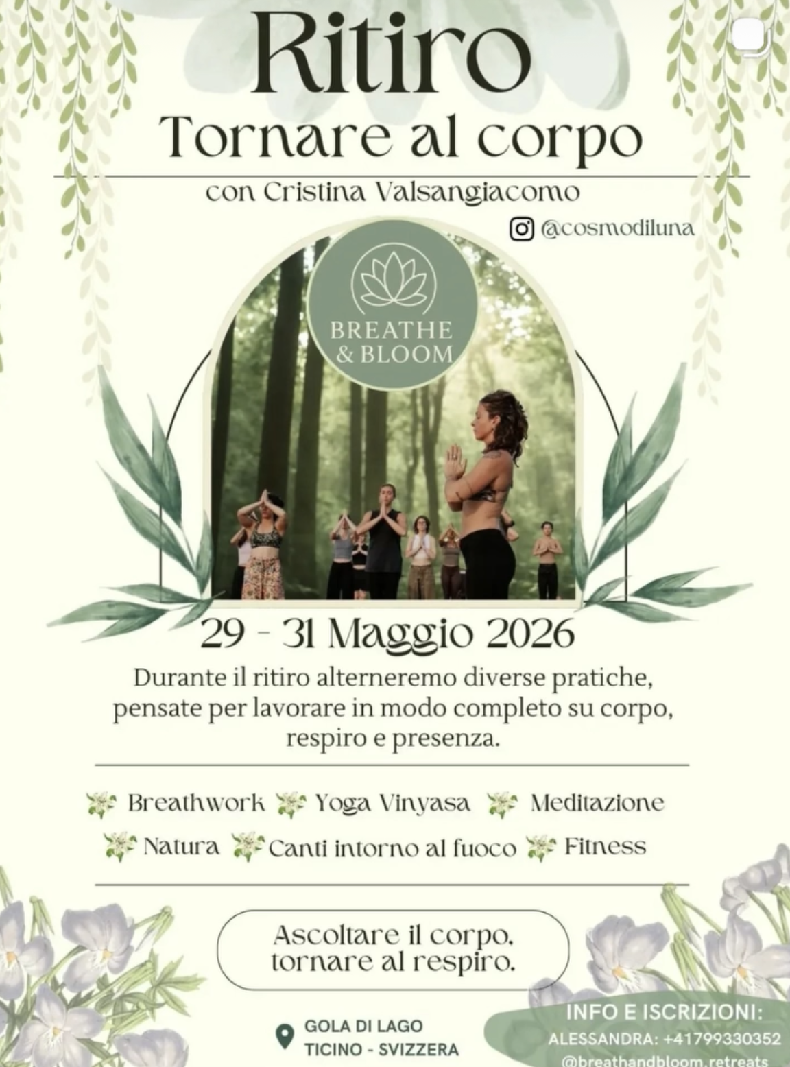 Ritiro Tornare al corpo