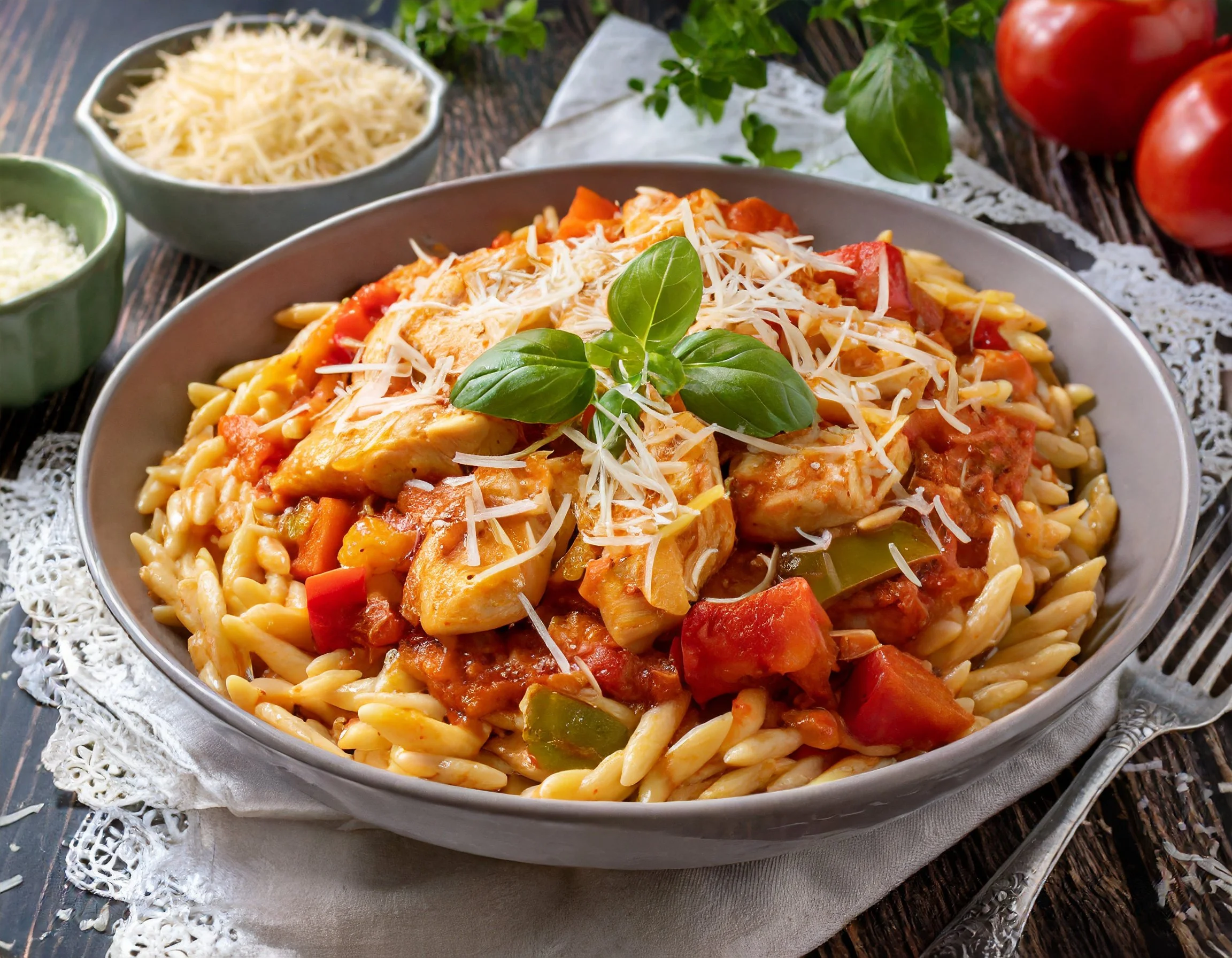 Tuscan One Pot Chicken and Vegetable Risoni