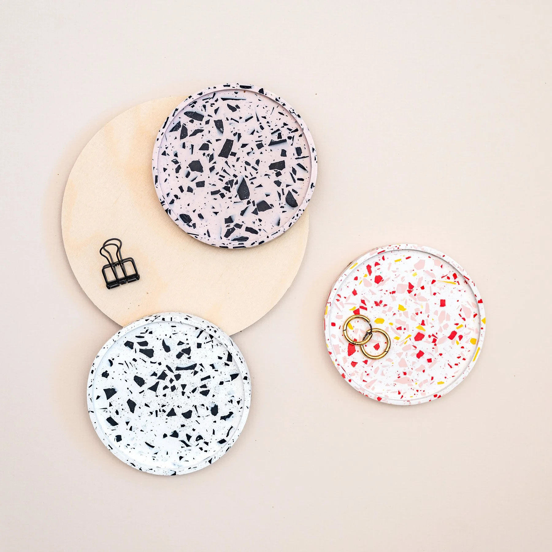 Small Round Terrazzo Trinket Tray