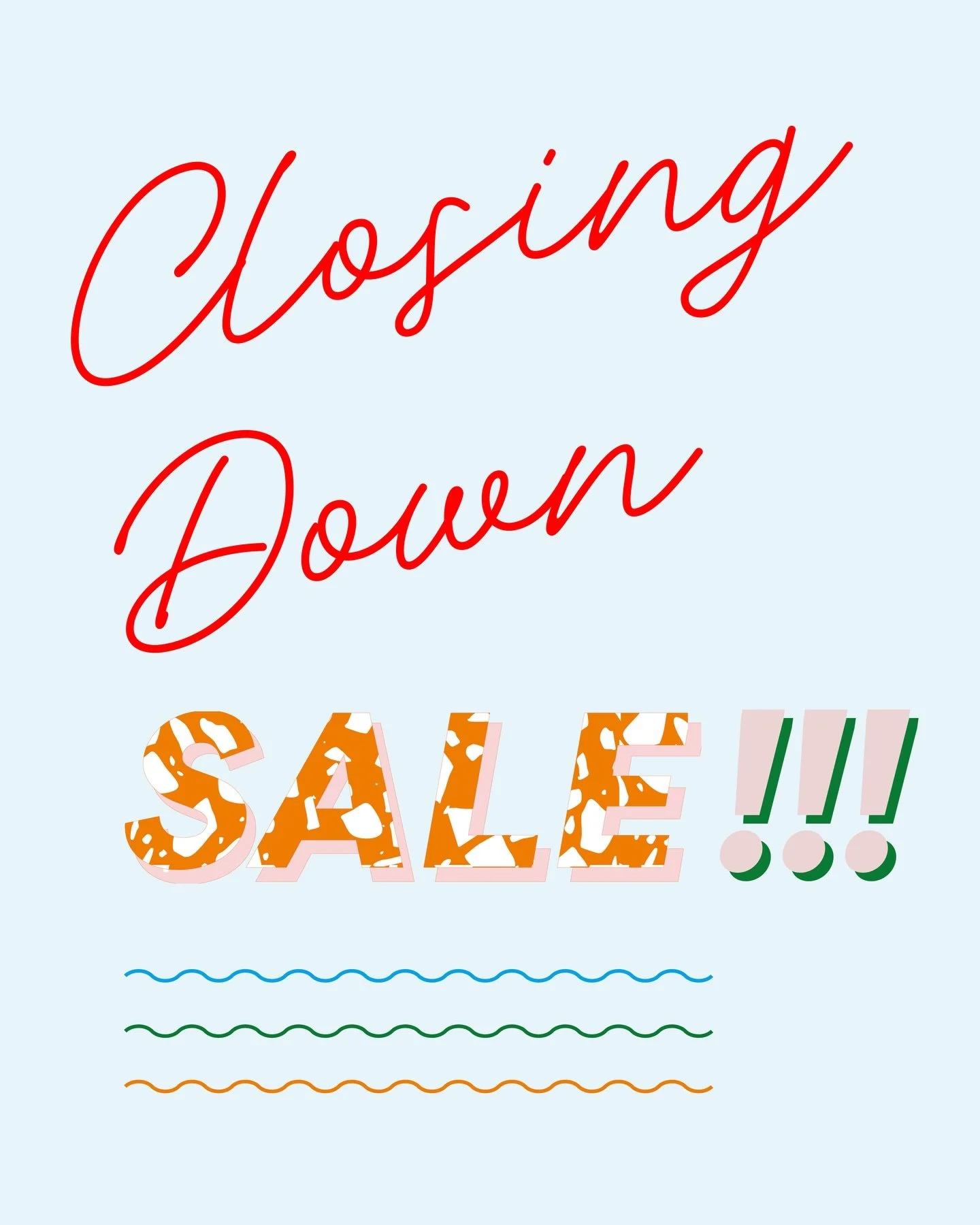 Here it is, everything must go! 

I may add a few seconds and older stock as the week goes on, but the majority of it is up!

Have fun!!! 

Link in bio or on my story!