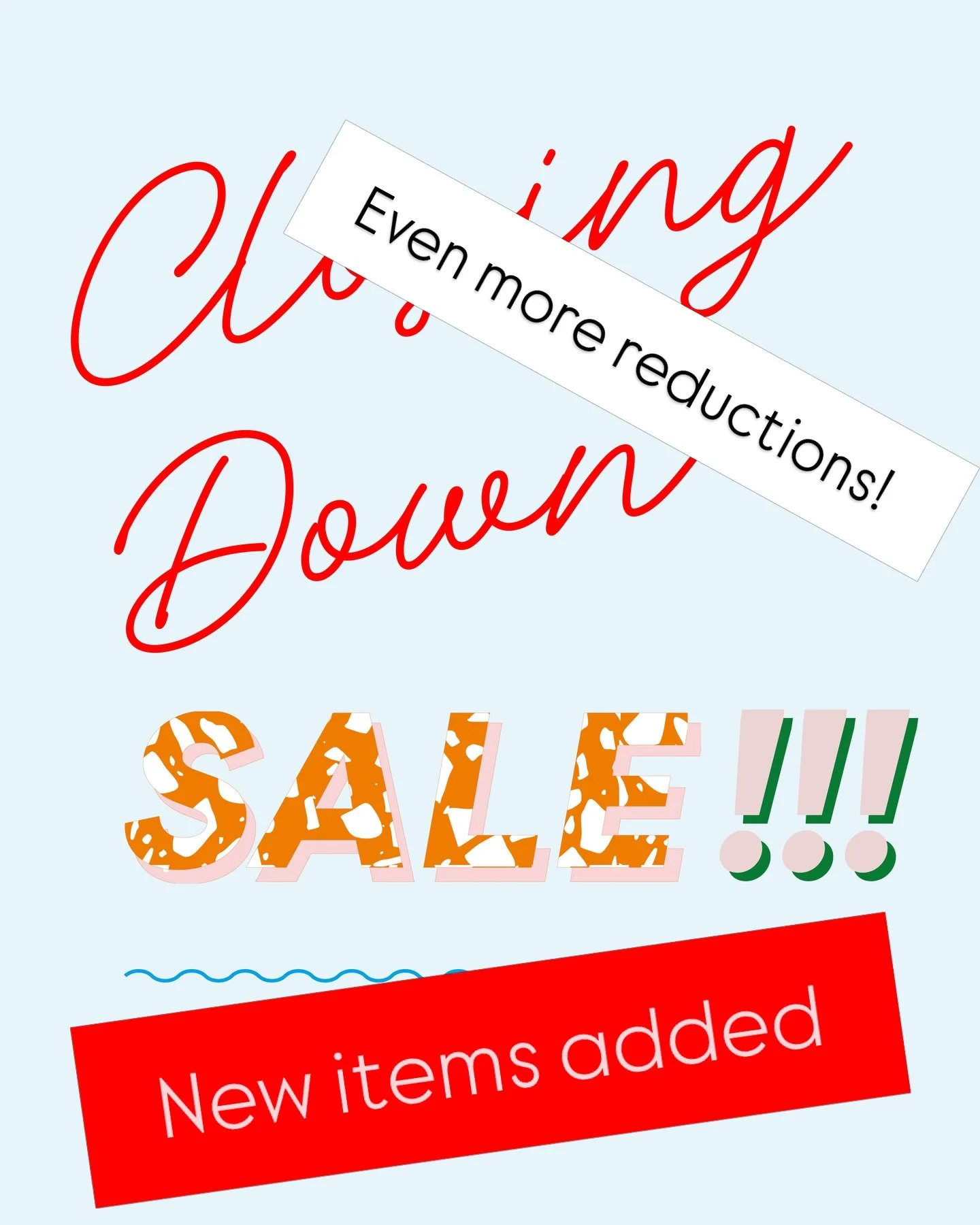 I&rsquo;ve added some more pieces to the sale today!!! Some older lines as well as some seconds that are perfectly imperfect. 

I&rsquo;ve also made some further reductions! 

Go check it out!