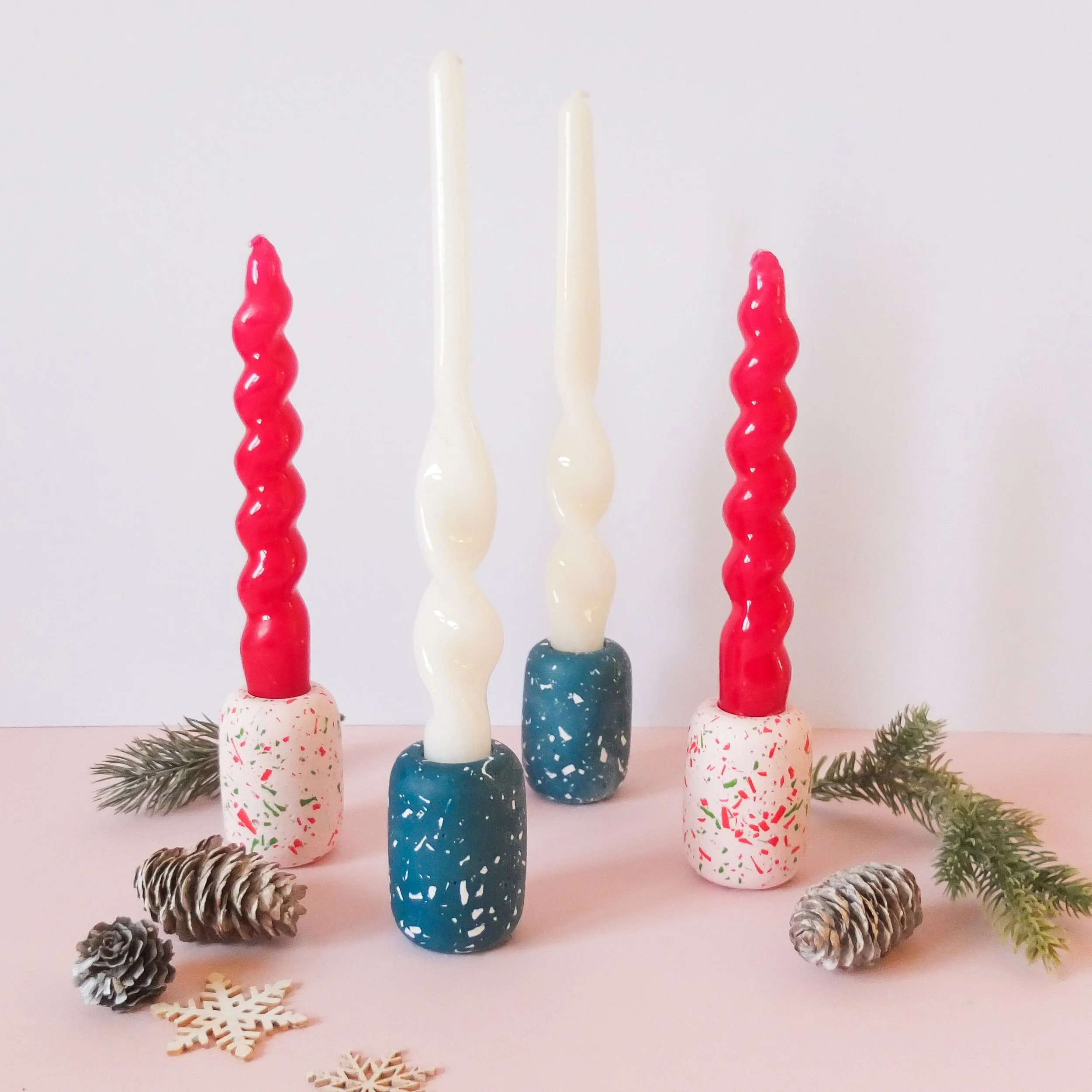 Christmas Taper Holders