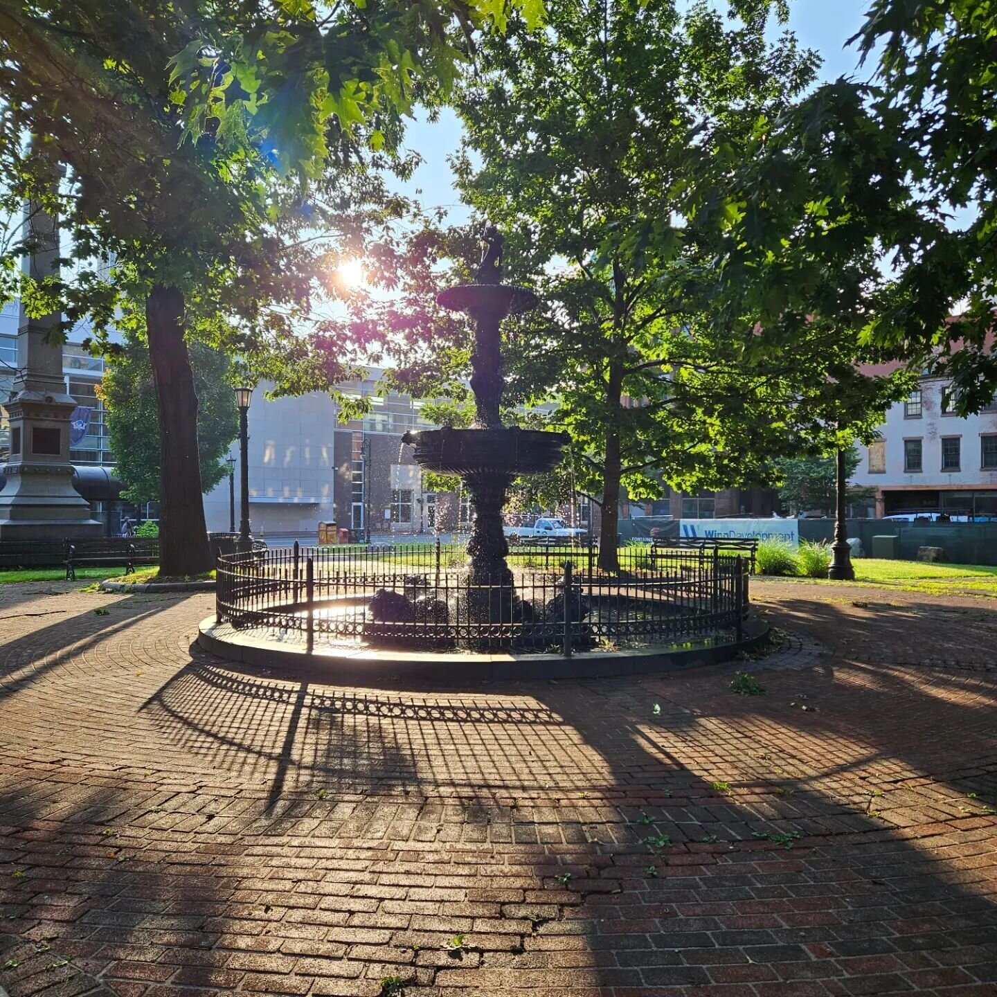 Beautiful fountain in downtown Springfield