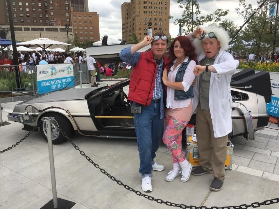 Stylist. Live branded Back to The Future event for Beacon Park, Detroit, 2017