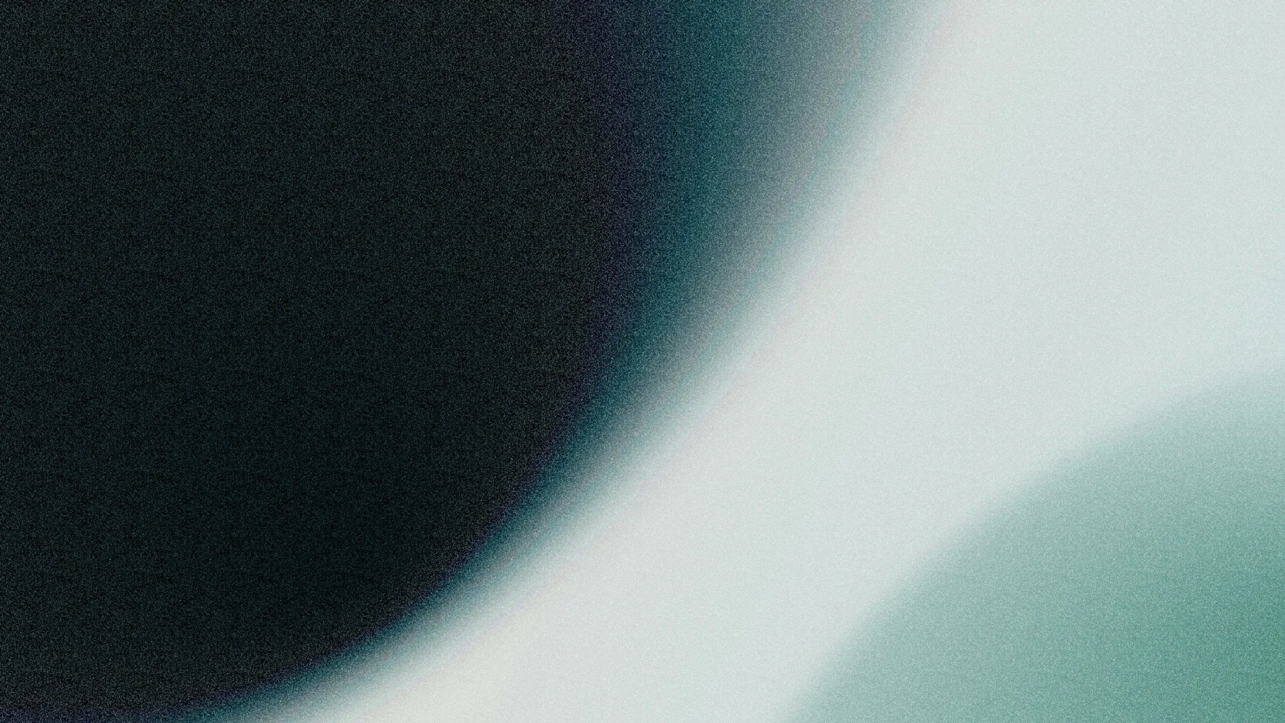 Abstract gradient with dark green, teal, and black blending into light turquoise and white.