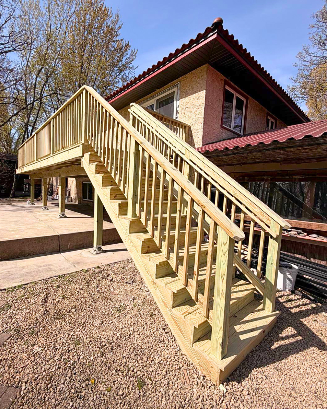 Ramsey, MN-Pressure Treated Lumber Stairs