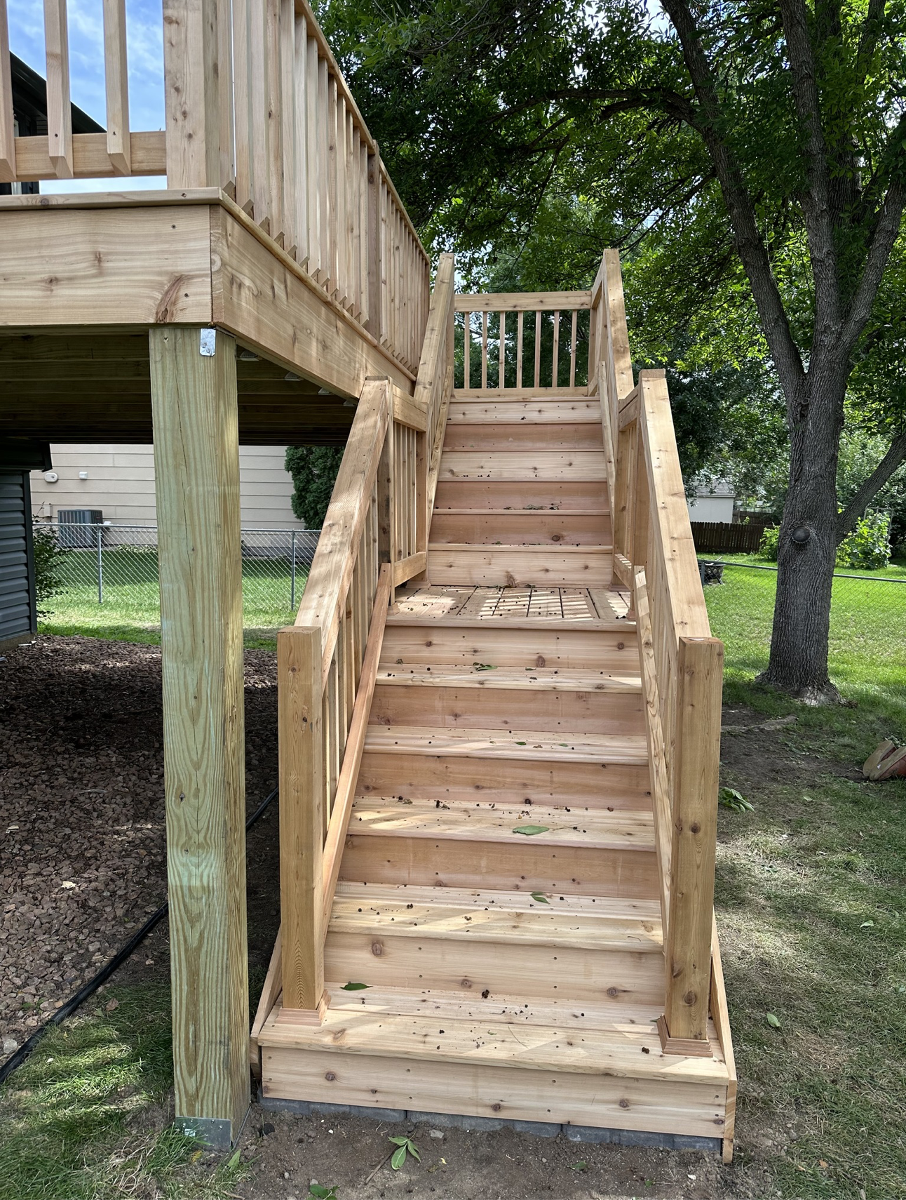 Champlin, MN-17' x 12' Cedar Wood Stairs