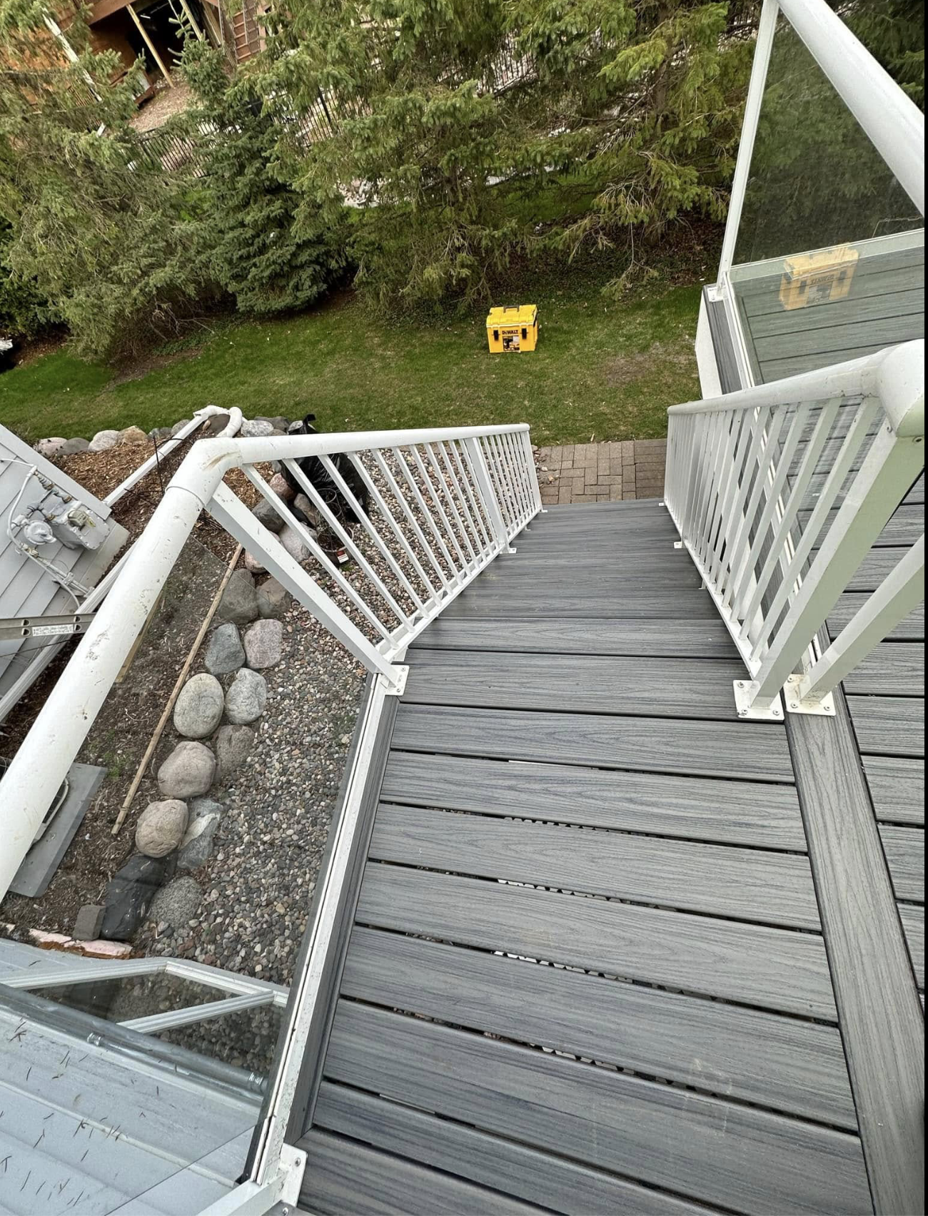Apple Valley, MN-Double Deck Glass Railings