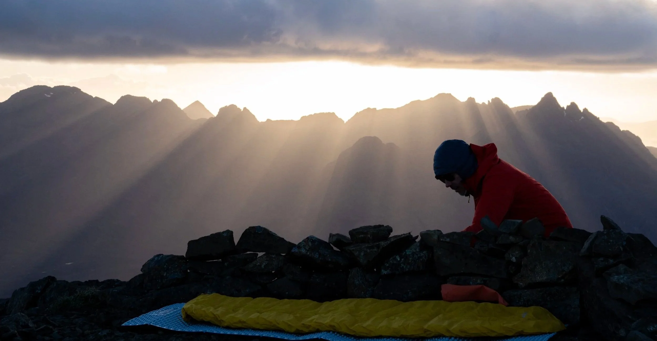Cuillin Ridge at Sunset from Bla Bheinn