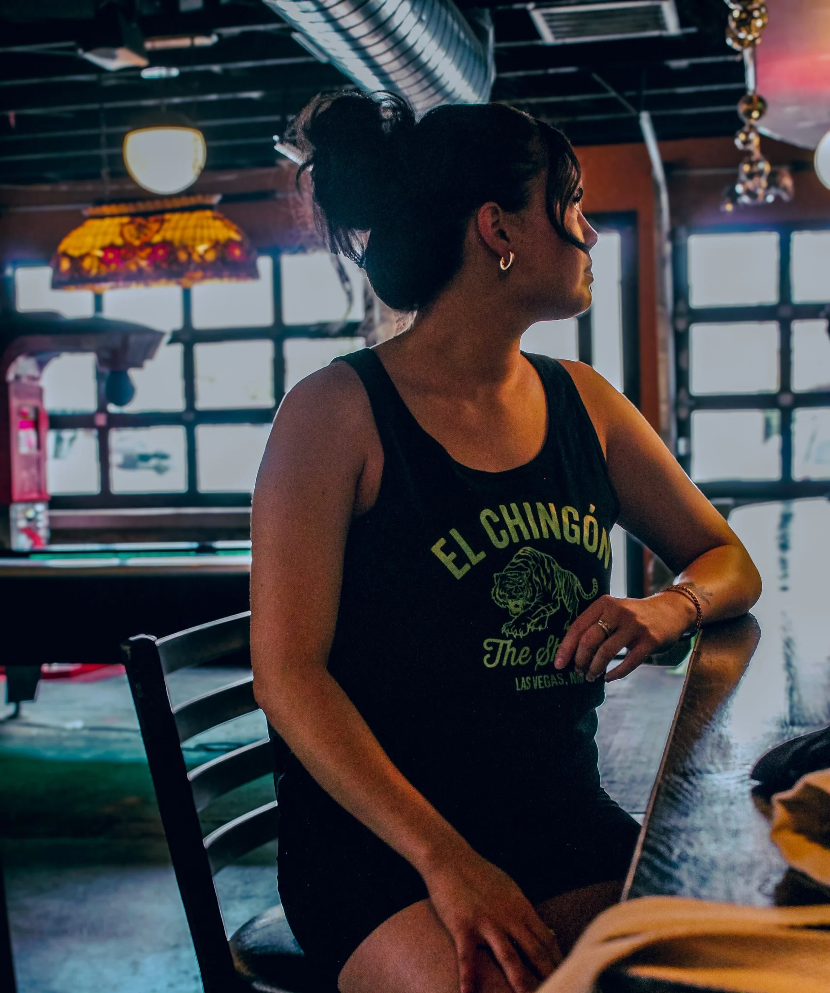 El Chingon Green Glitter Tank