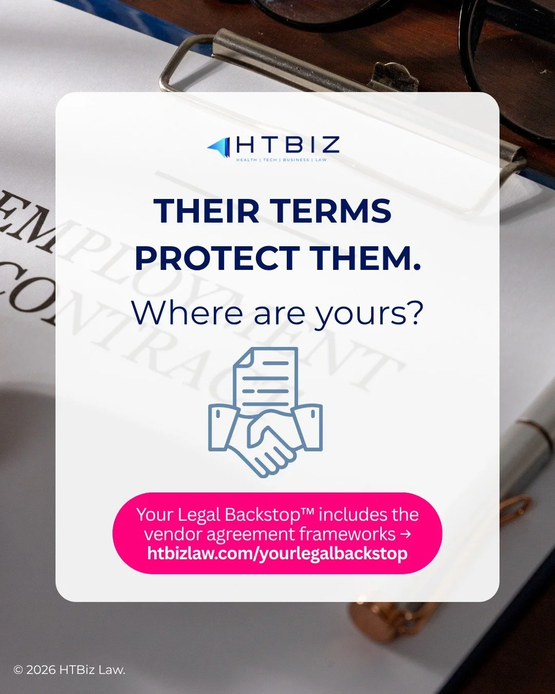When you sign a vendor's terms, you're agreeing to a framework they wrote, for them, not for you.

Most business owners don't think twice about it. You hire a software company, a subcontractor, a fulfillment service, a marketing tool. They send over 