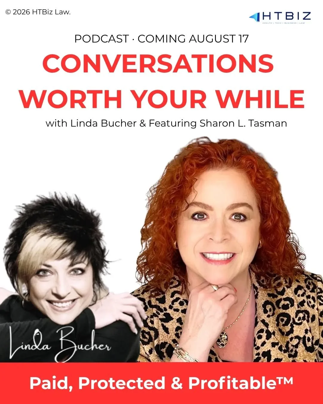 Mark your calendar 📆

On August 17th I am back on Conversations Worth Your While with Linda Bucher, talking all about Paid, Protected &amp; Profitable&trade;.
Linda and I first sat down in 2023, so I am thrilled to be a repeat guest. We get into wha
