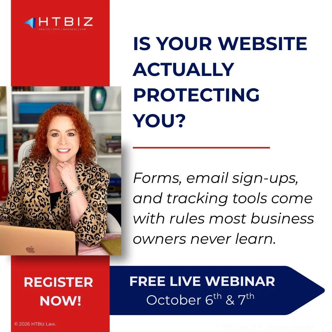 Your website looks great. But is it actually protecting you?

Forms, email sign-ups, and tracking tools all come with legal rules most business owners never learn, until a missing privacy policy or disclaimer becomes a real problem.

On Day 2 of my f