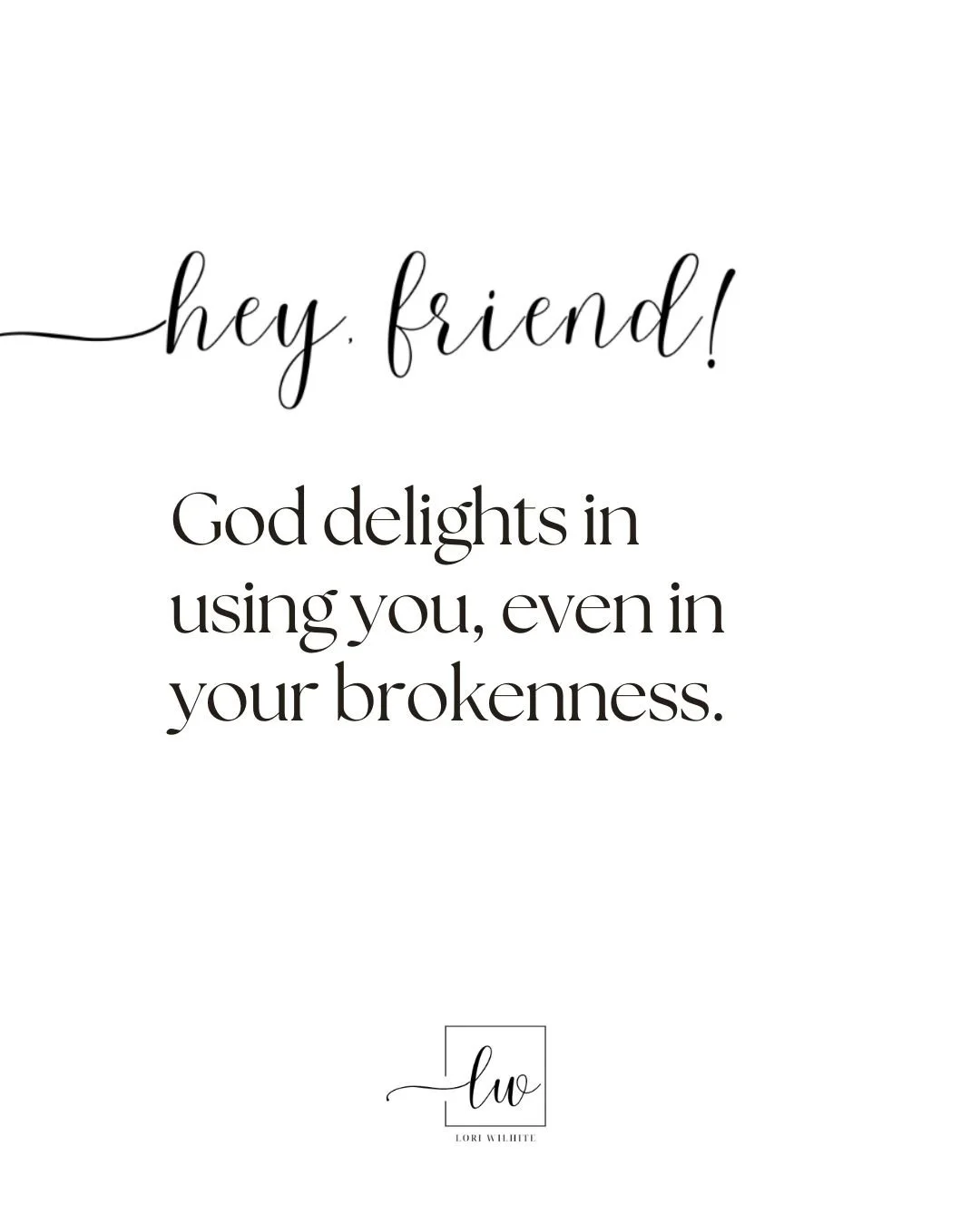 God loves using broken people for His beautiful purpose. Can I get an Amen?! 🙌🏼
