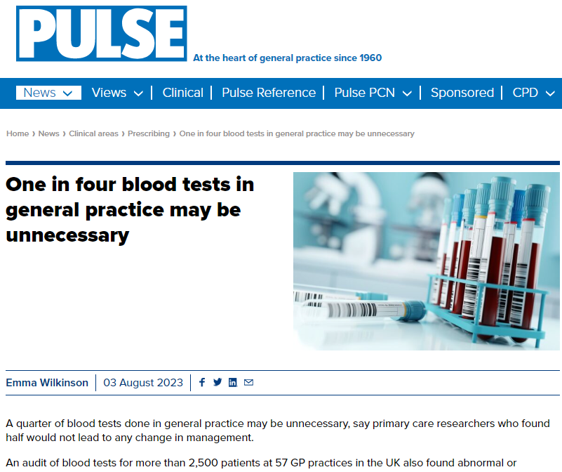 Why Test study featured in PULSE