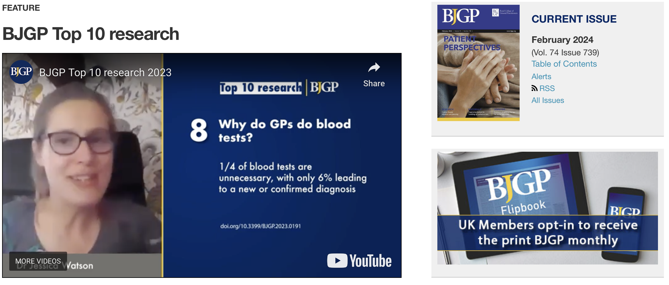 Why Test is one of BJGP’s Top 10 research papers of 2023!