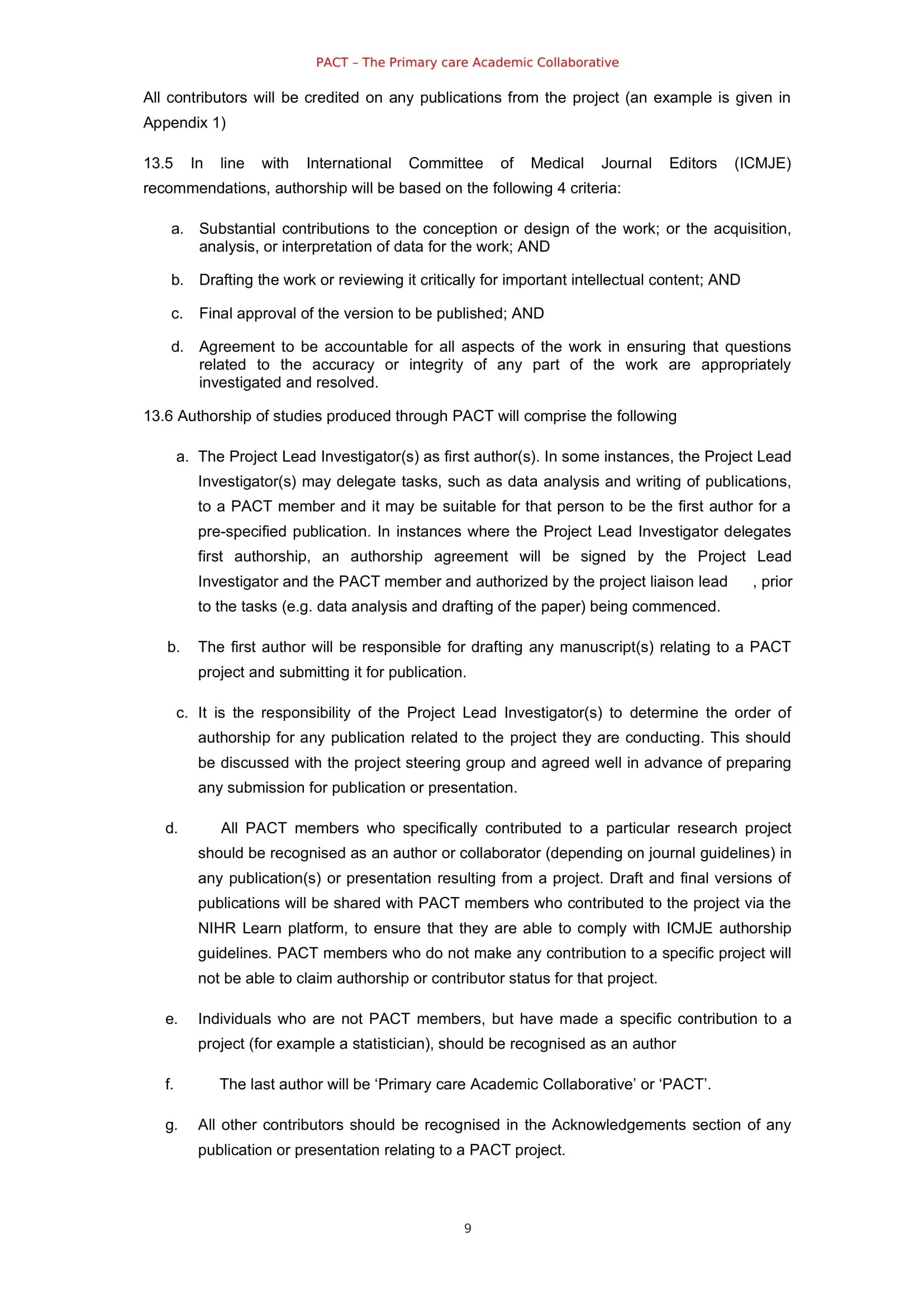 PACT constitution — Primary care Academic CollaboraTive (PACT)