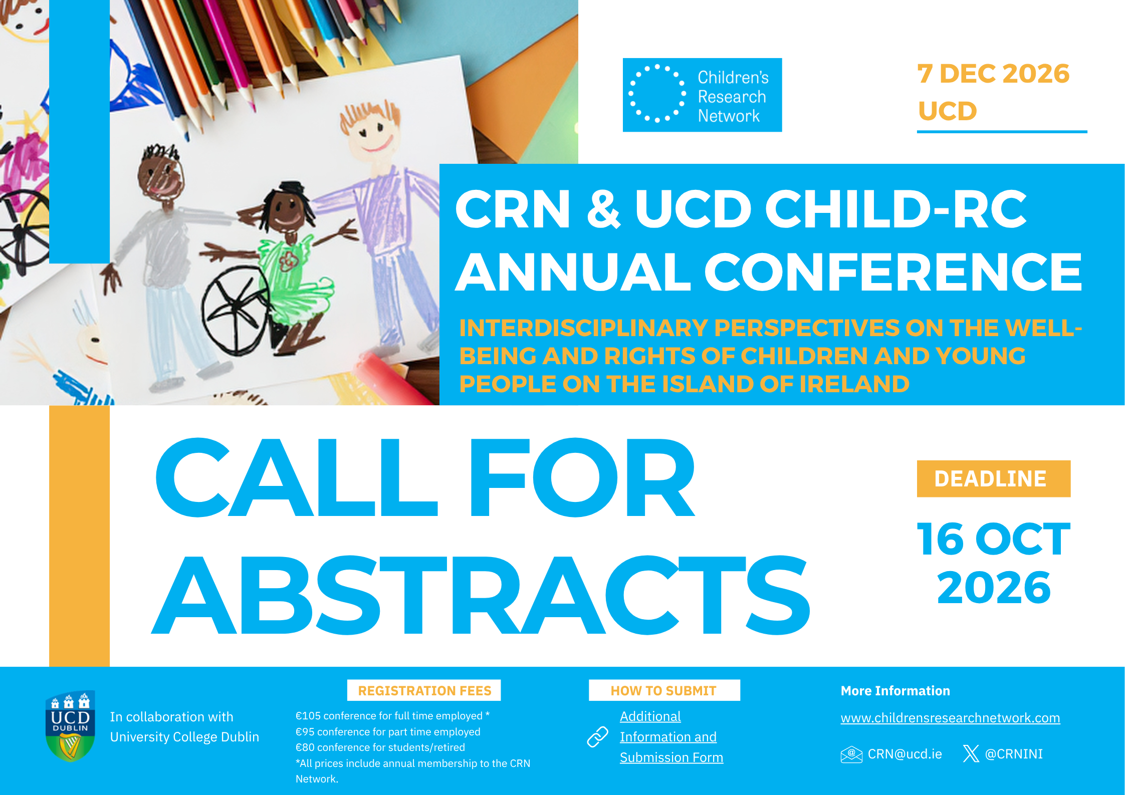 Call for Abstracts: CRN &amp; UCD CHilD-RC ANNUAL CONFERENCE 2026