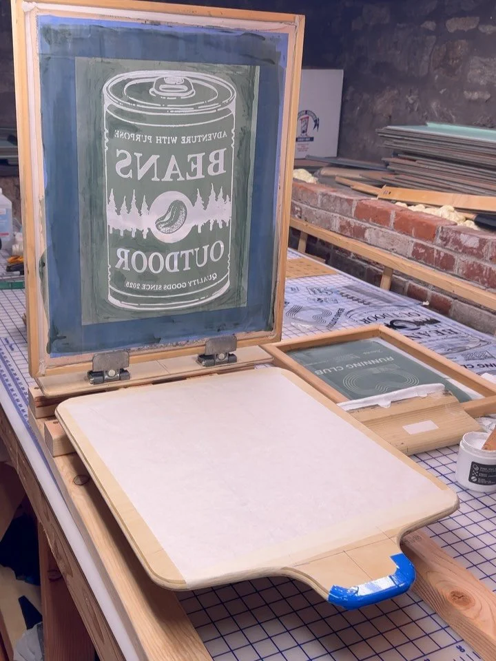 I&rsquo;ve been experimenting with screen printing over the last couple weeks! I&rsquo;m planning on doing a small run of 100% cotton t shirts. Let me know if you want one!! I can make a listing on my website www.beansoutdoor.com
#beansoutdoor #adven