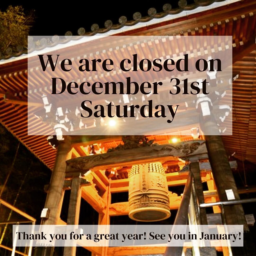 We will be closed tomorrow December 31st.
Sorry for the incovenience.

We just want to thank everyone who visited us this year, and also to local businesses who supported us to expand and learn in many ways.
It was a great year for us and hope 2023 w