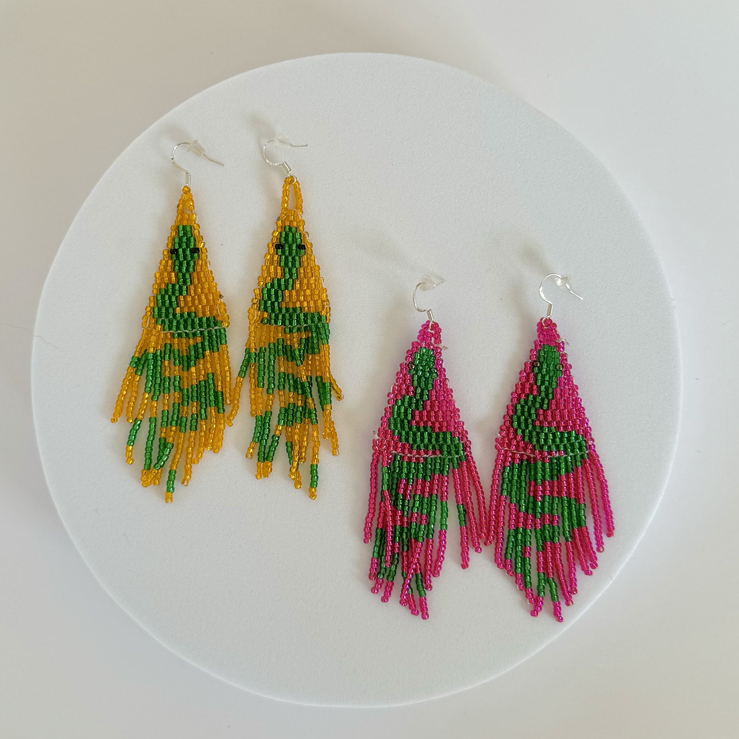 Beaded Snake Earrings