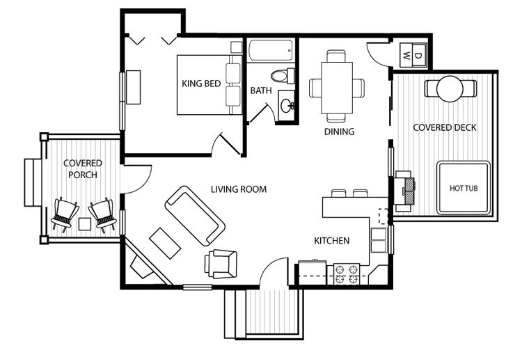 Cottage floor plan