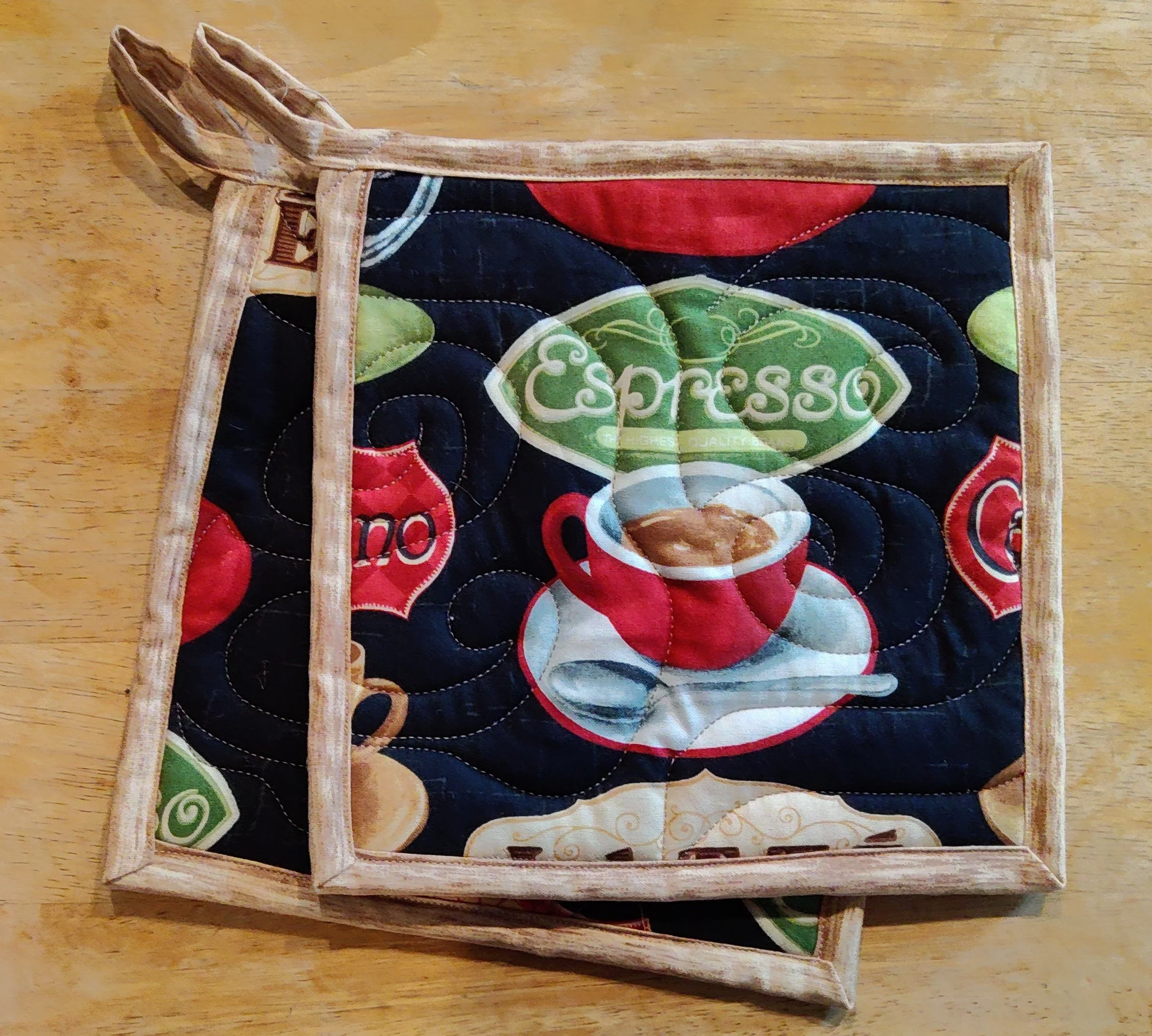 February Espresso & Mocha Hot Pads – Set of 2