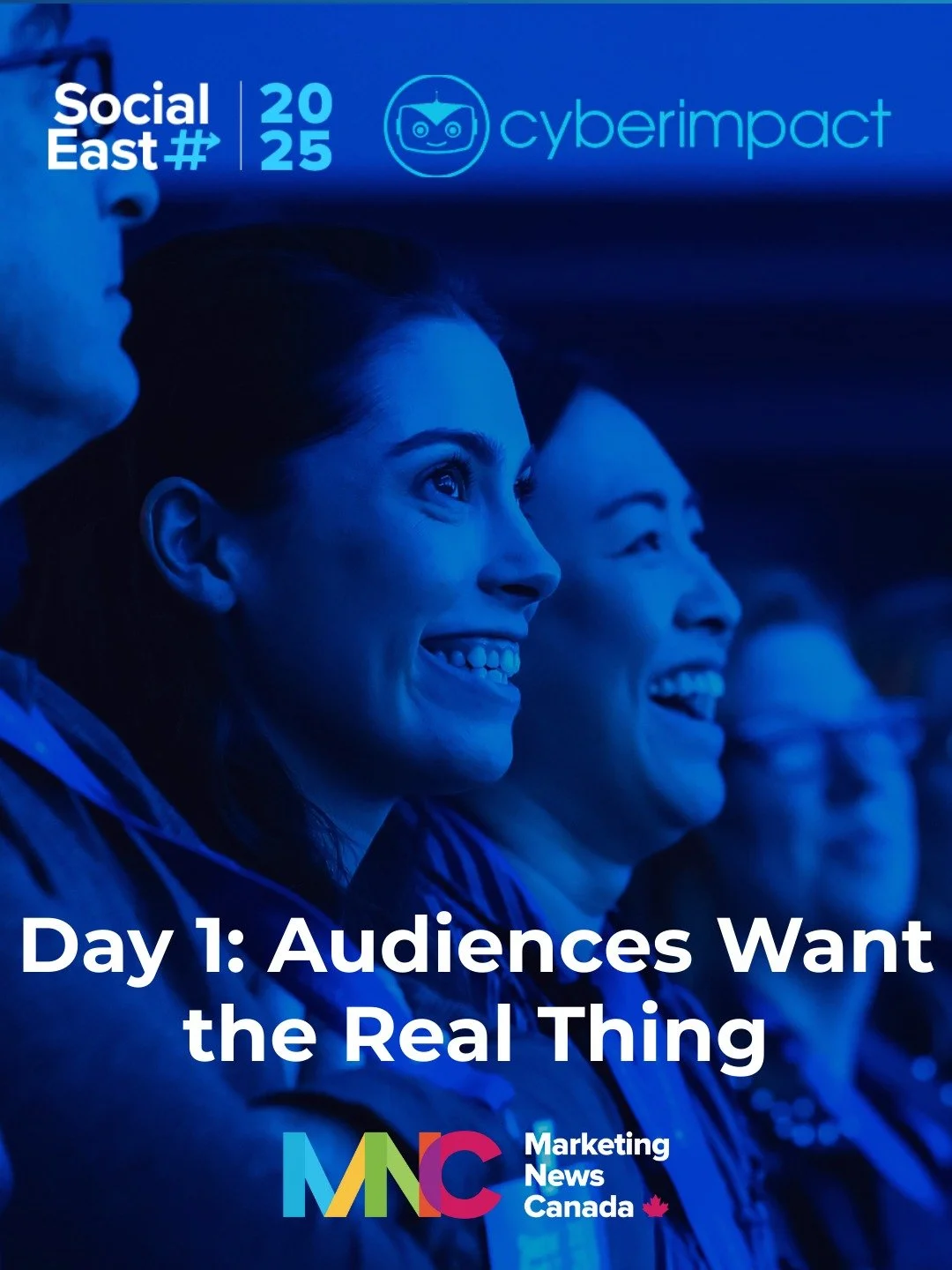 At SocialEast 2025, Day One set the tone: Authenticity drives connection.
From AI and personalization to crisis comms and community-first strategy, marketers heard one clear message, people crave what’s real.
Cyberimpact’s Geoffrey Blanc