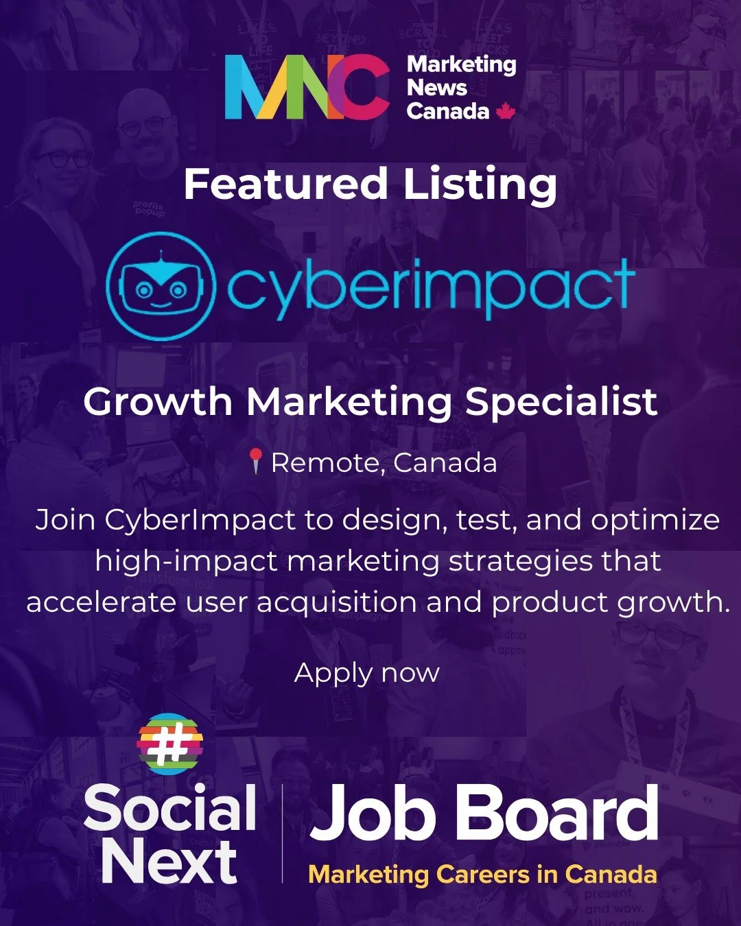 Our friends at Cyberimpact are hiring a Growth Marketing Specialist to help drive content, campaigns, and experiments across their marketing flywheel. 
It’s a full-time remote role in Canada ($63–70K) for a curious, bilingual marketer wh