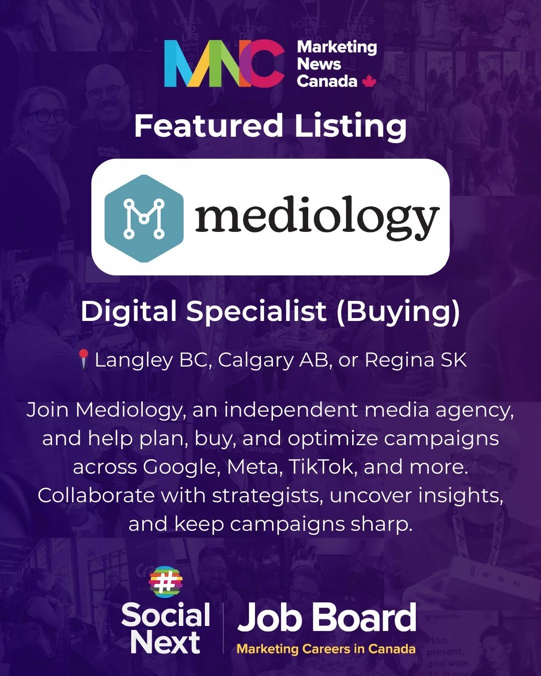 Looking for your next move in digital media? Join one of Canada&rsquo;s leading indie media agencies. At Mediology, you&rsquo;ll plan, buy, and optimize campaigns across Google, Meta, TikTok, and more, turning strategy into results for national brand